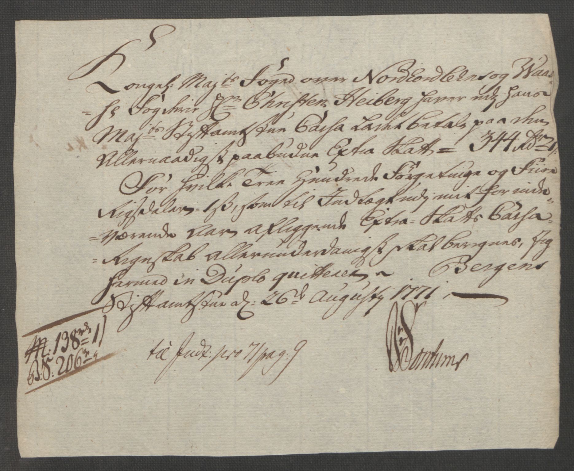 Rentekammeret inntil 1814, Reviderte regnskaper, Fogderegnskap, RA/EA-4092/R51/L3303: Ekstraskatten Nordhordland og Voss, 1762-1772, p. 487