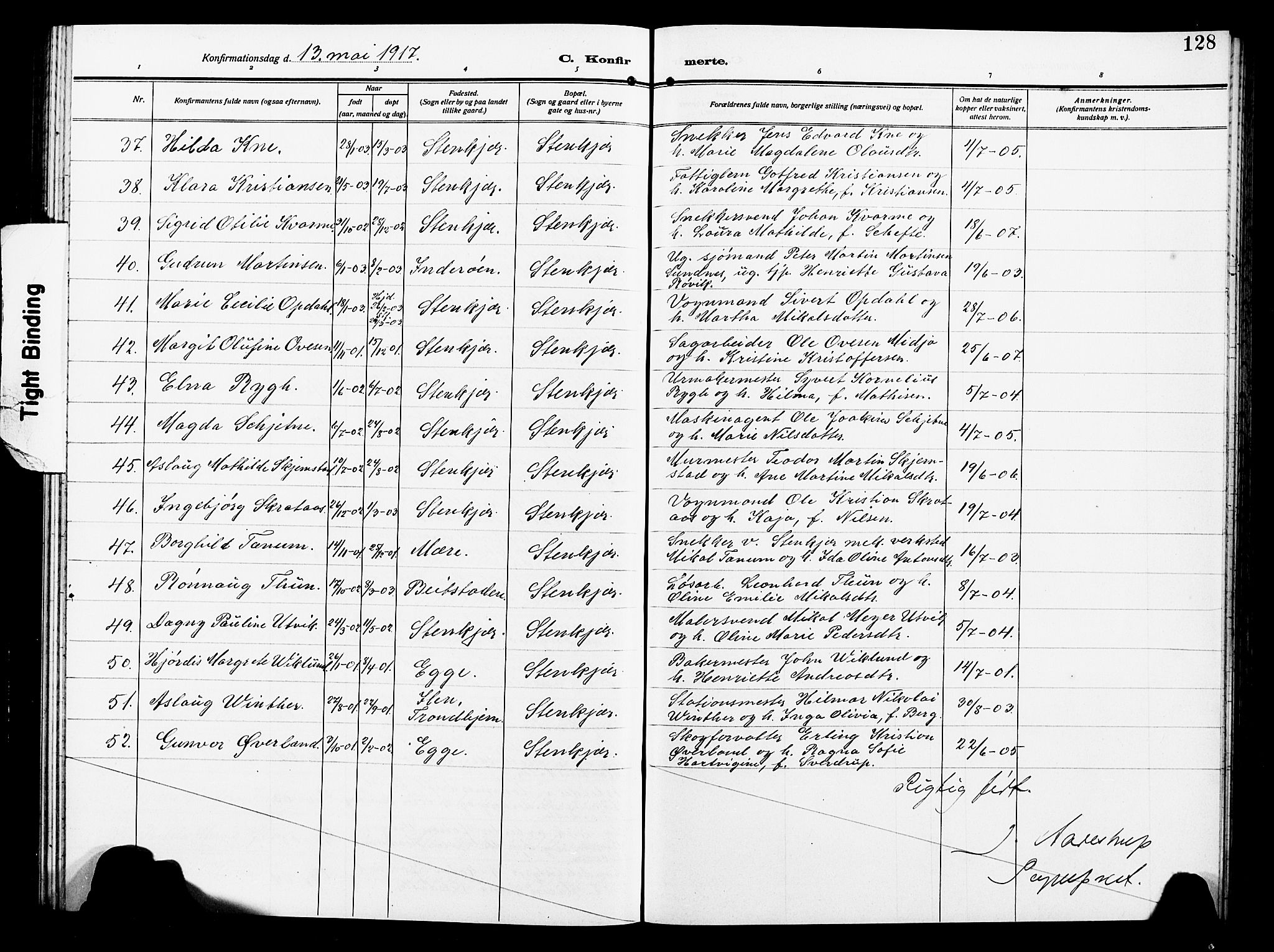 Ministerialprotokoller, klokkerbøker og fødselsregistre - Nord-Trøndelag, AV/SAT-A-1458/739/L0376: Parish register (copy) no. 739C04, 1908-1917, p. 128