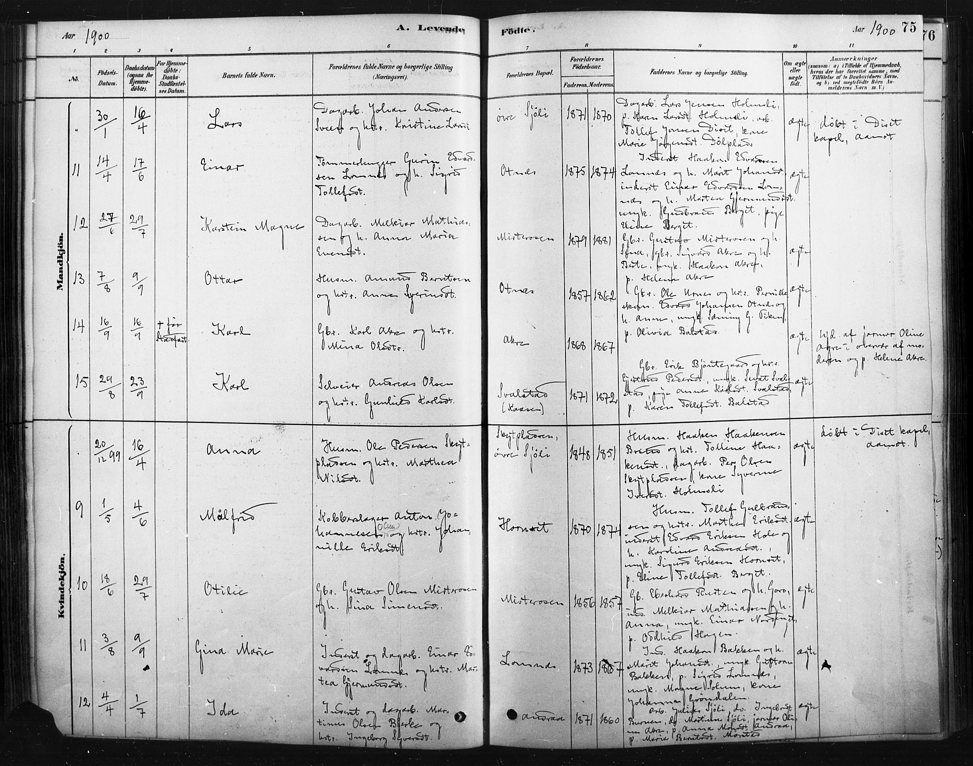 Rendalen prestekontor, AV/SAH-PREST-054/H/Ha/Haa/L0010: Parish register (official) no. 10, 1878-1901, p. 75