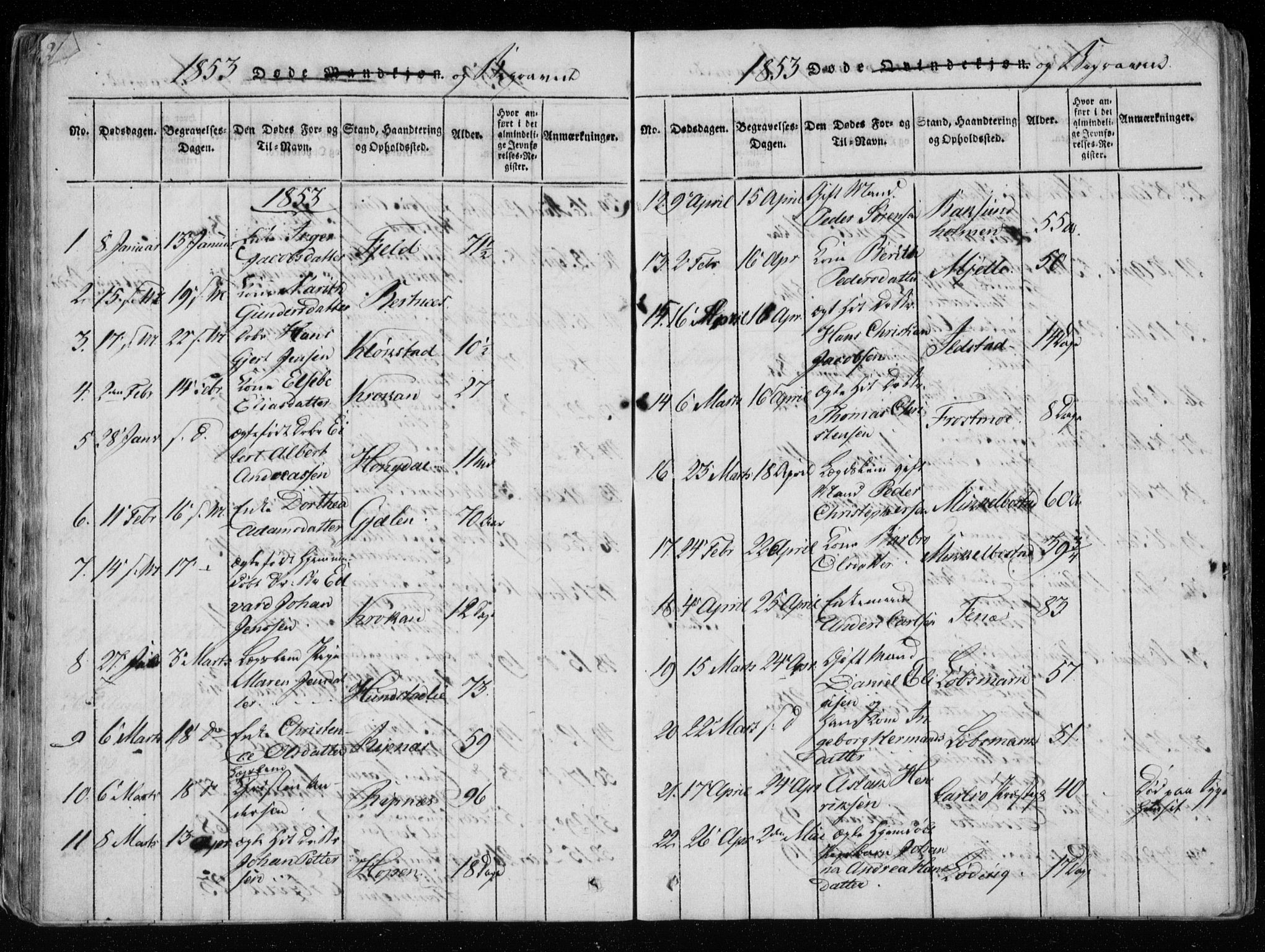 Ministerialprotokoller, klokkerbøker og fødselsregistre - Nordland, SAT/A-1459/801/L0026: Parish register (copy) no. 801C01, 1820-1855, p. 214-215