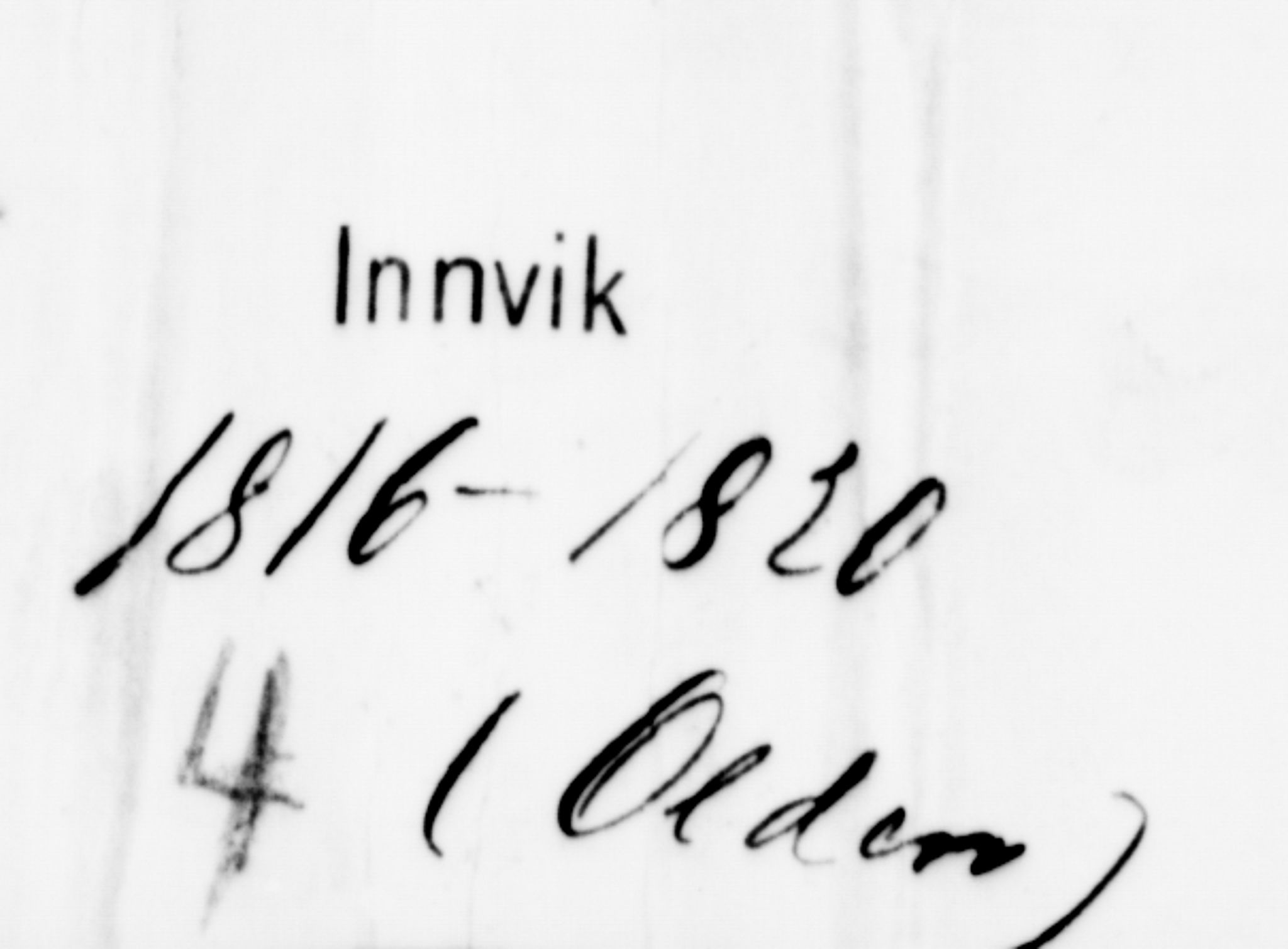 Innvik sokneprestembete, SAB/A-80501: Parish register (copy) no. B 1, 1816-1820