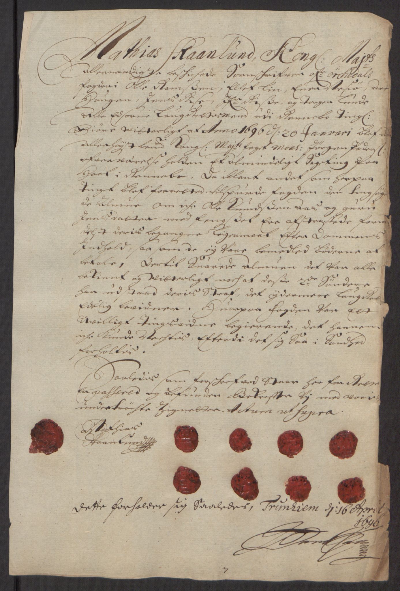 Rentekammeret inntil 1814, Reviderte regnskaper, Fogderegnskap, AV/RA-EA-4092/R60/L3945: Fogderegnskap Orkdal og Gauldal, 1695, p. 95