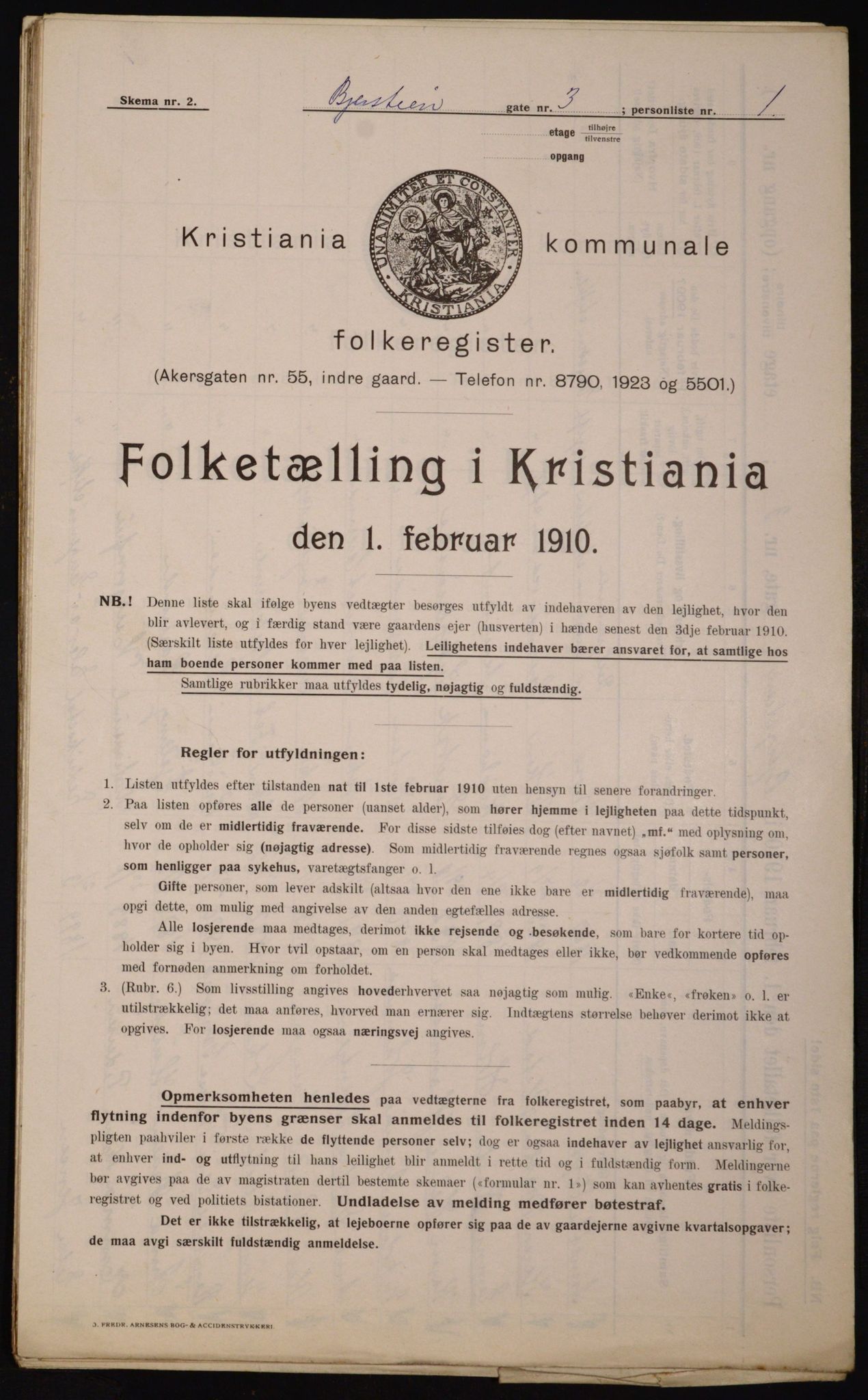 OBA, Municipal Census 1910 for Kristiania, 1910, p. 4192