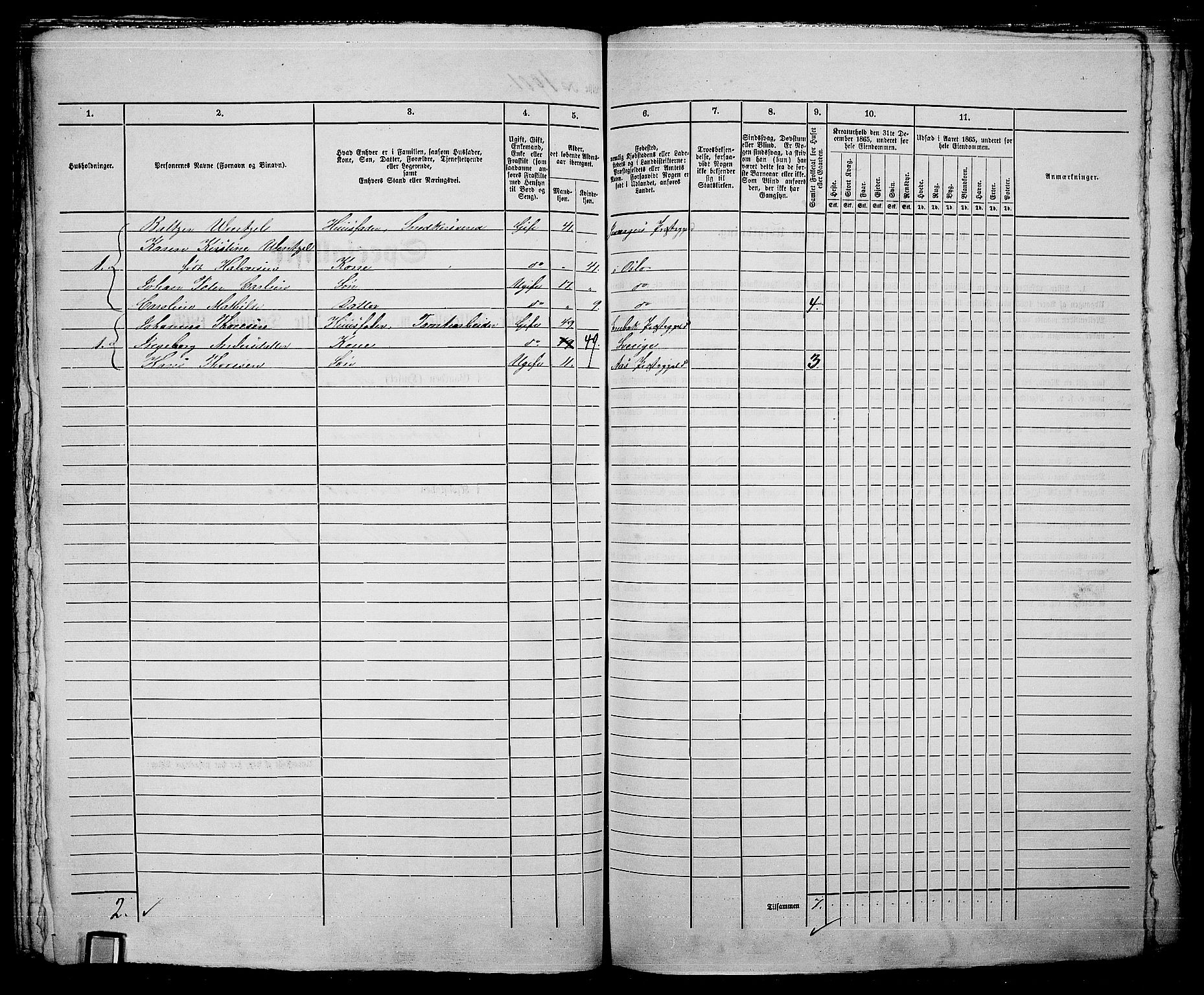 RA, 1865 census for Kristiania, 1865, p. 4255