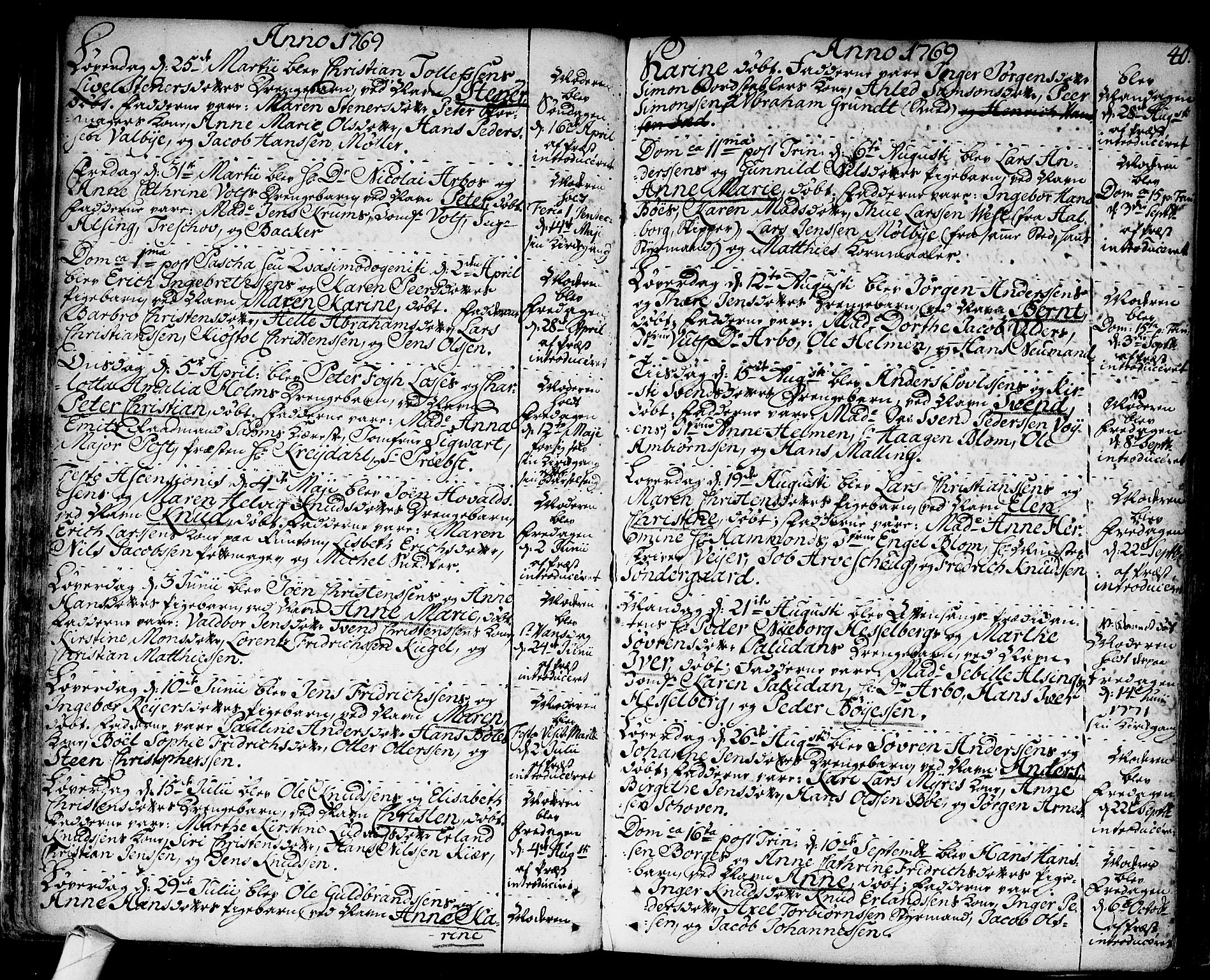 Strømsø kirkebøker, AV/SAKO-A-246/F/Fa/L0009: Parish register (official) no. I 9, 1752-1791, p. 40