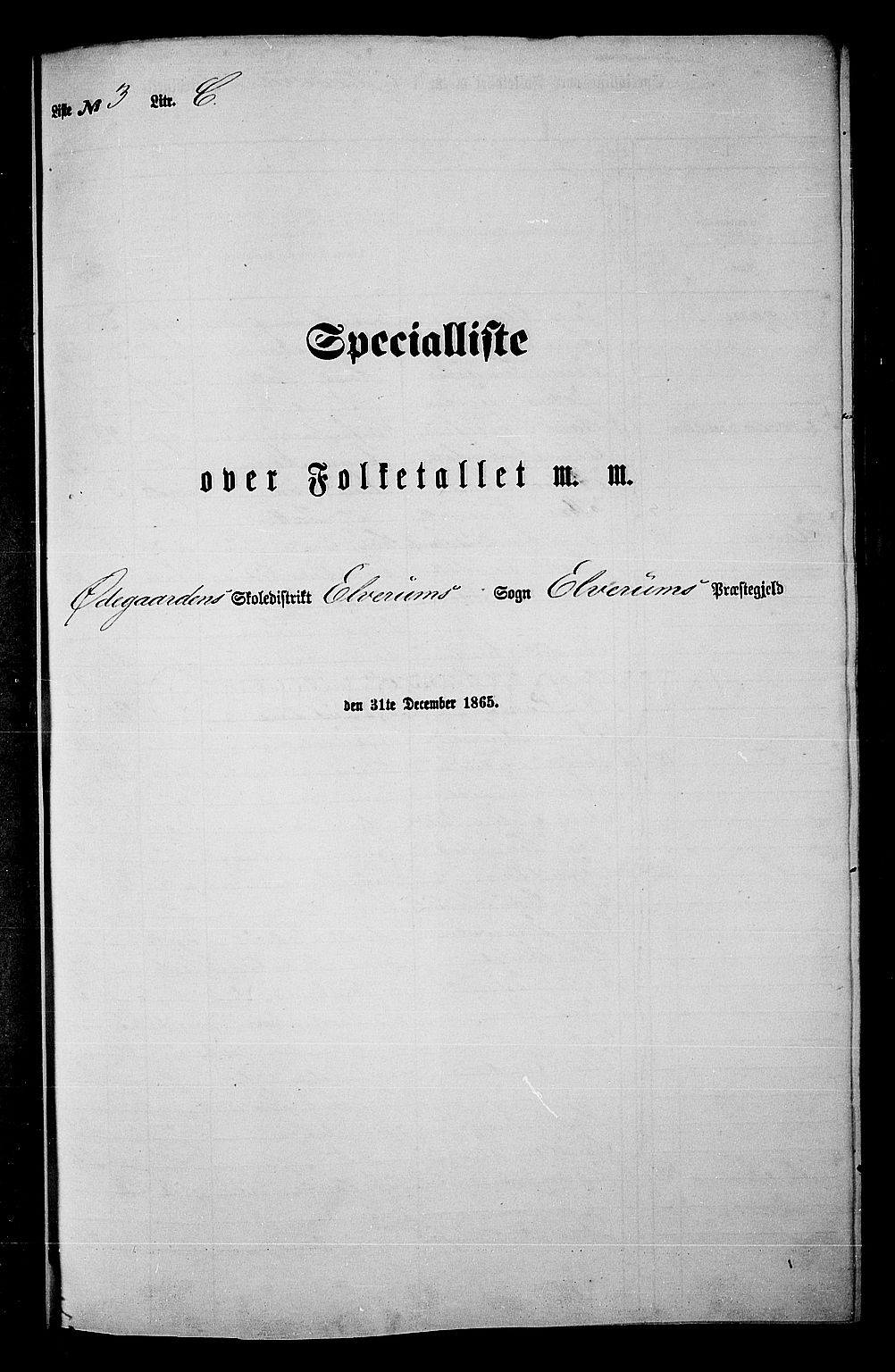 RA, 1865 census for Elverum, 1865, p. 81