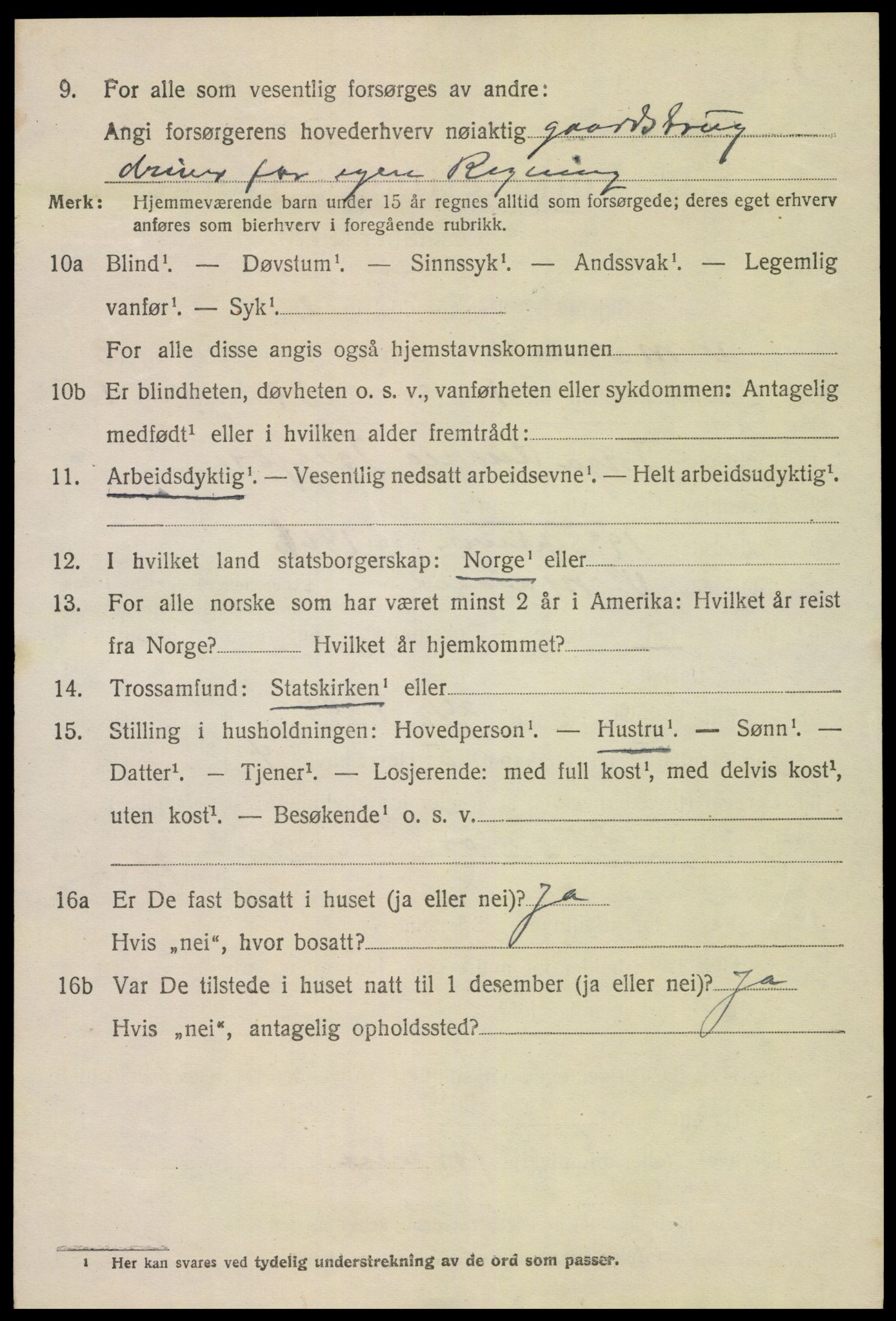 SAK, 1920 census for Vestre Moland, 1920, p. 5220