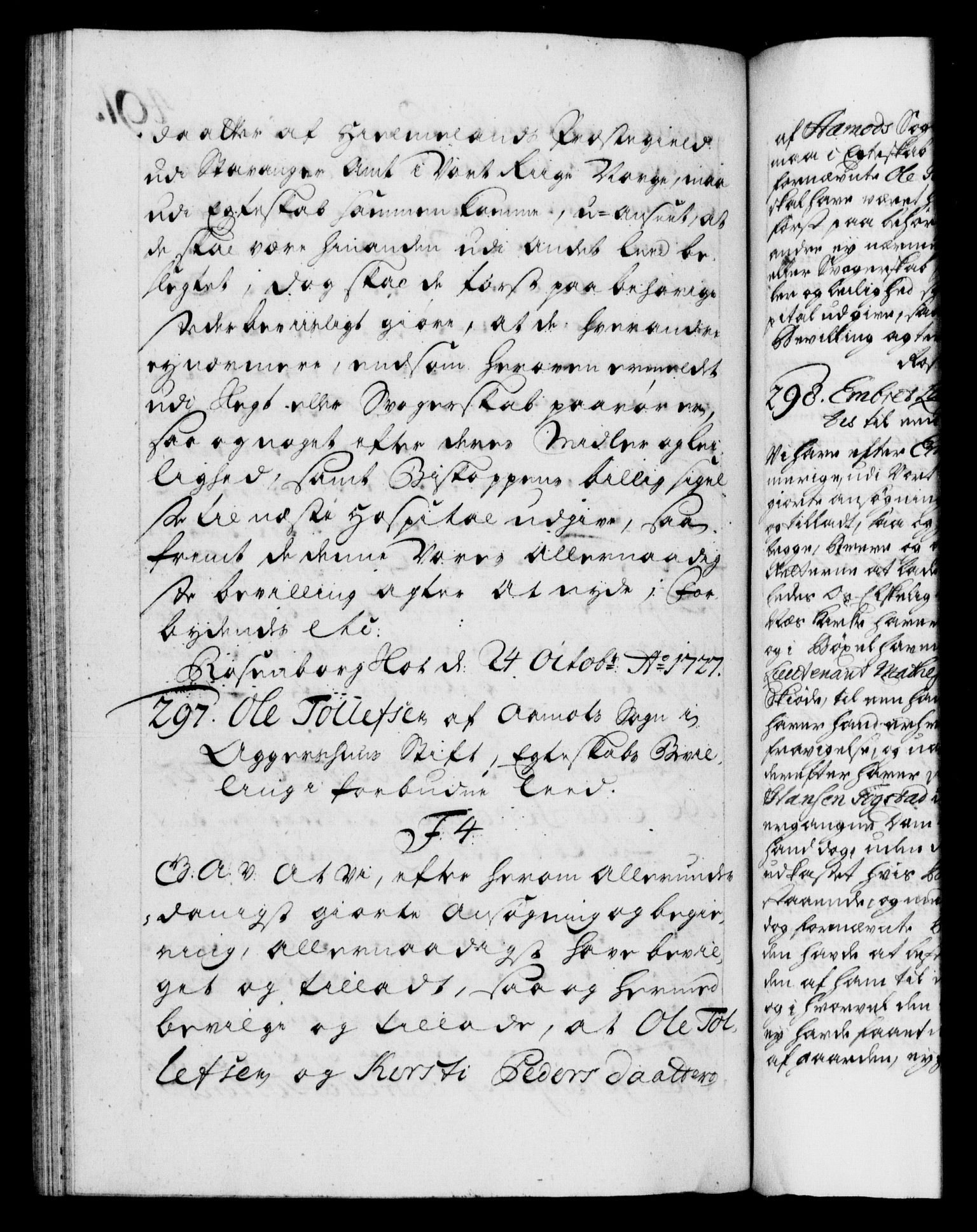 Danske Kanselli 1572-1799, AV/RA-EA-3023/F/Fc/Fca/Fcaa/L0025: Norske registre, 1726-1728, p. 491b