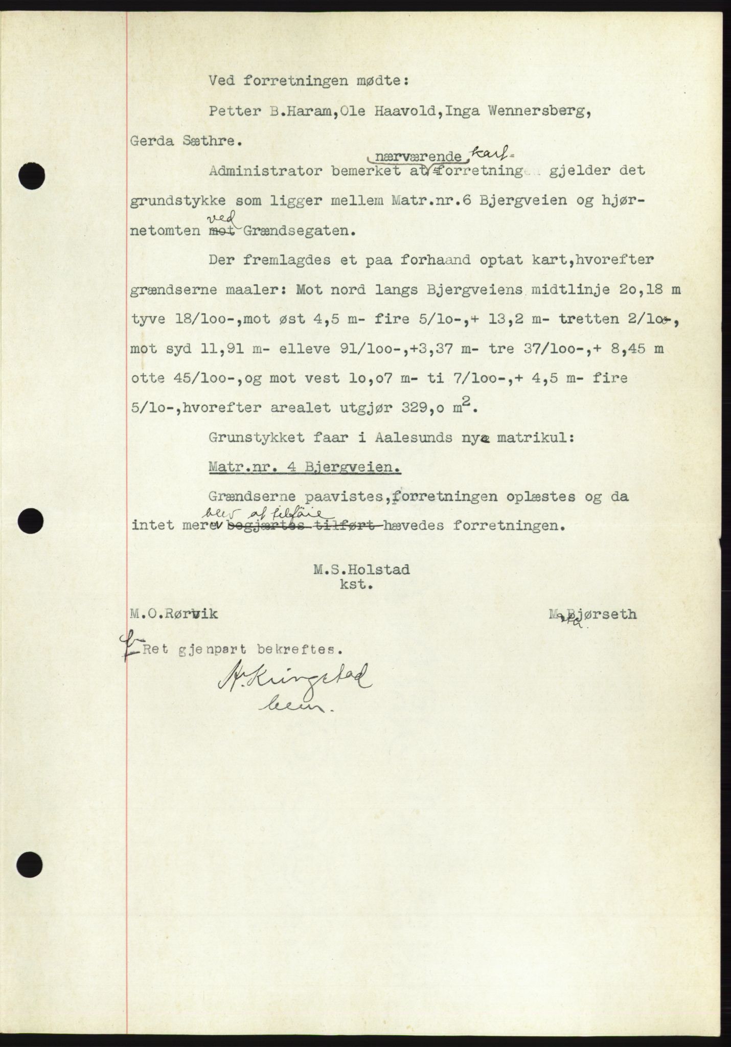 Ålesund byfogd, AV/SAT-A-4384: Mortgage book no. 32, 1934-1935, Deed date: 29.03.1935