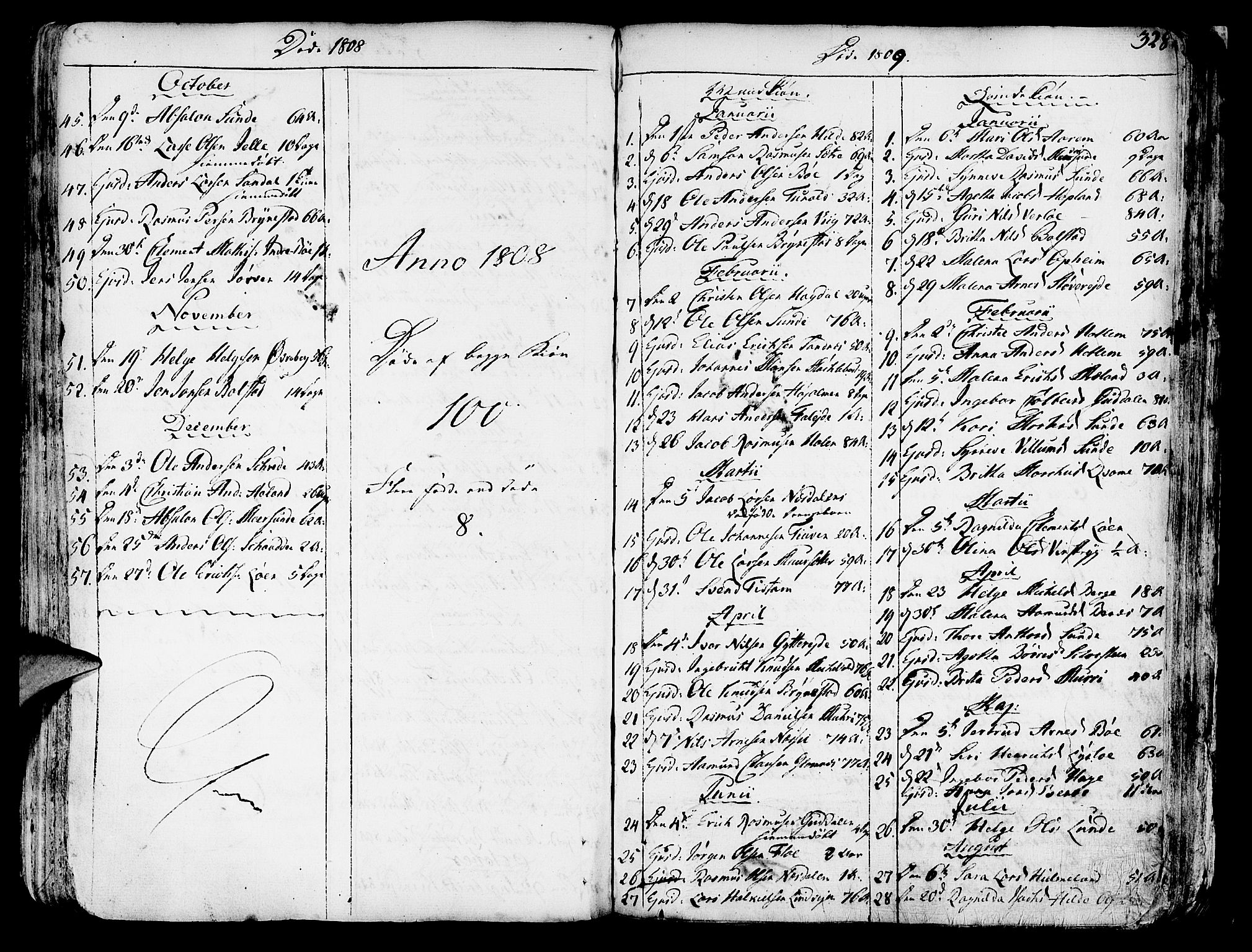 Innvik sokneprestembete, SAB/A-80501: Parish register (official) no. A 1, 1750-1816, p. 328
