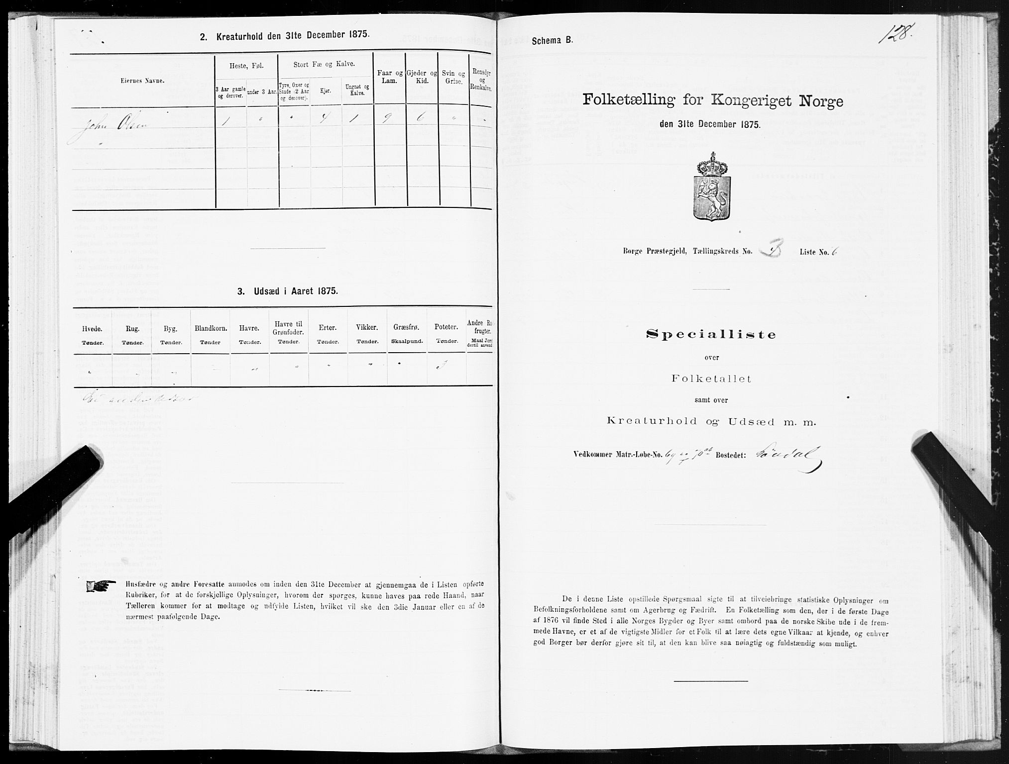 SAT, 1875 census for 1862P Borge, 1875, p. 2128