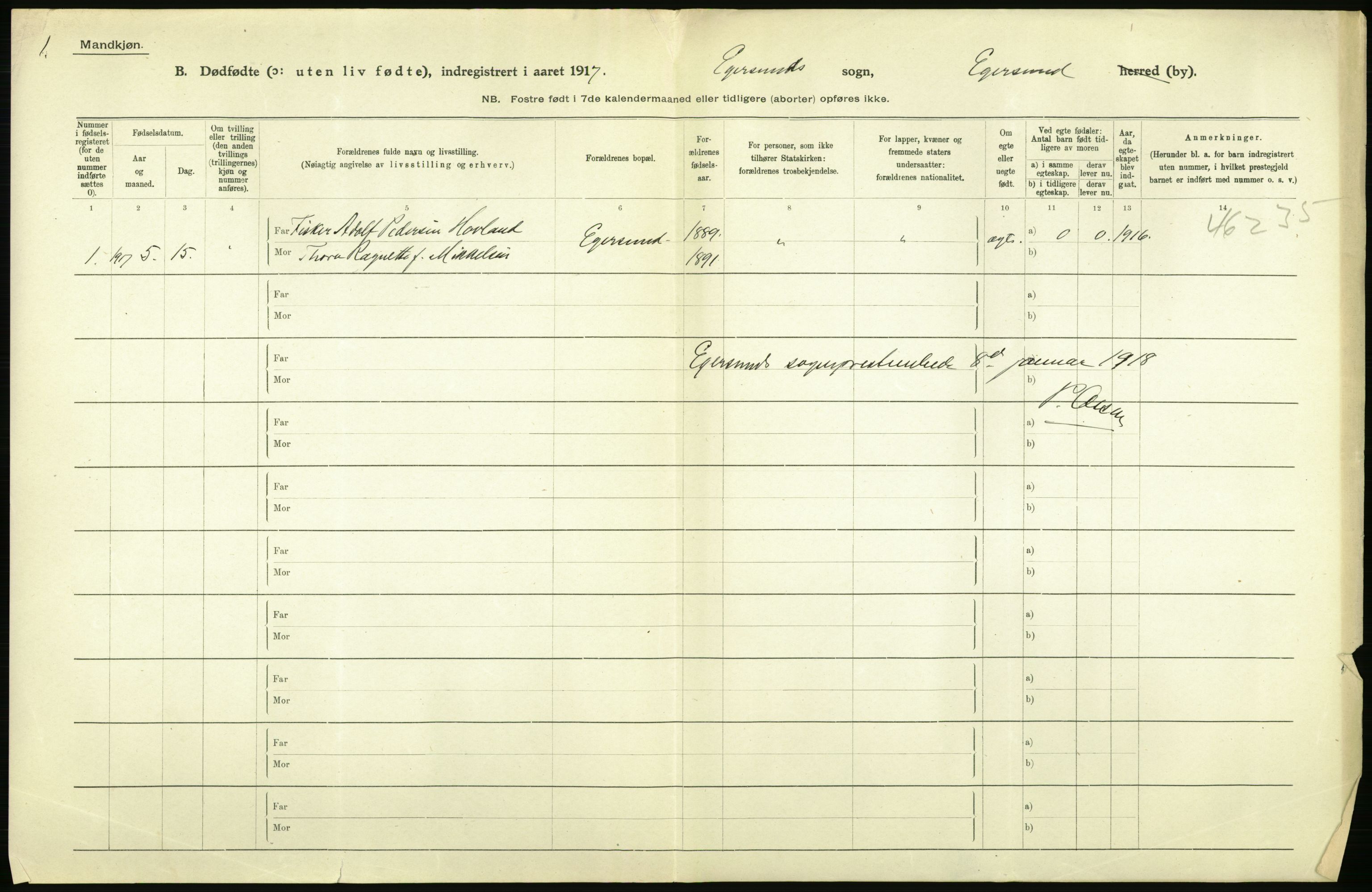 Statistisk sentralbyrå, Sosiodemografiske emner, Befolkning, RA/S-2228/D/Df/Dfb/Dfbg/L0033: Stavanger amt: Døde, dødfødte. Bygder og byer., 1917, p. 714