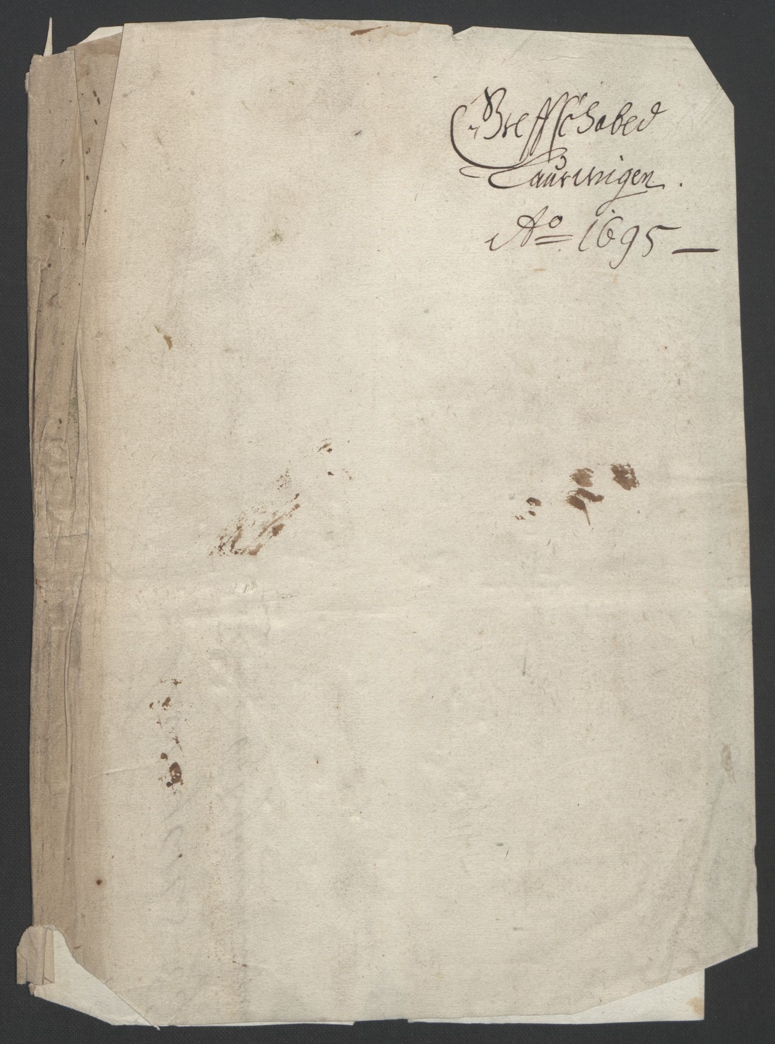 Rentekammeret inntil 1814, Reviderte regnskaper, Fogderegnskap, AV/RA-EA-4092/R33/L1974: Fogderegnskap Larvik grevskap, 1693-1695, p. 293