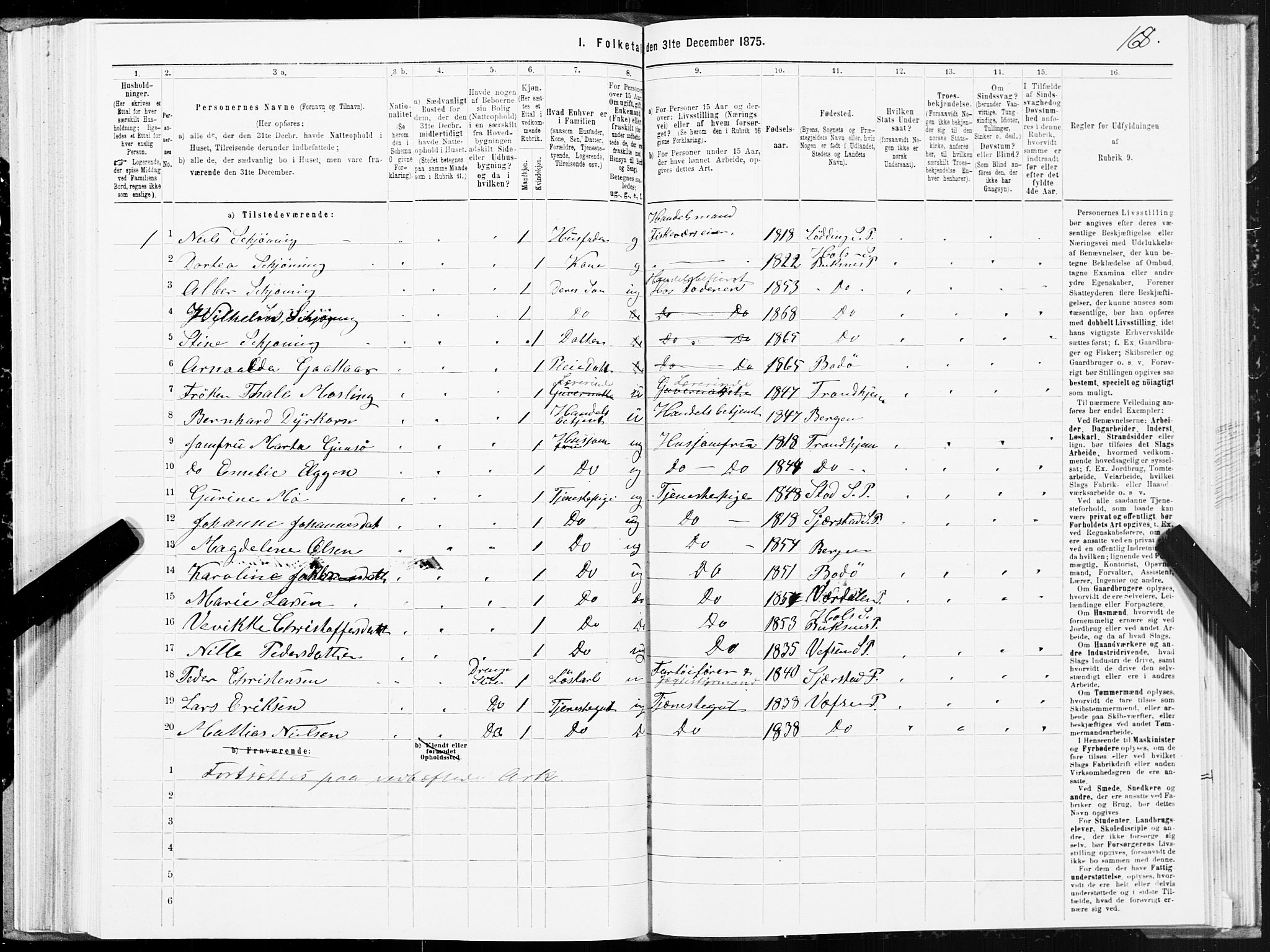 SAT, 1875 census for 1860P Buksnes, 1875, p. 3168