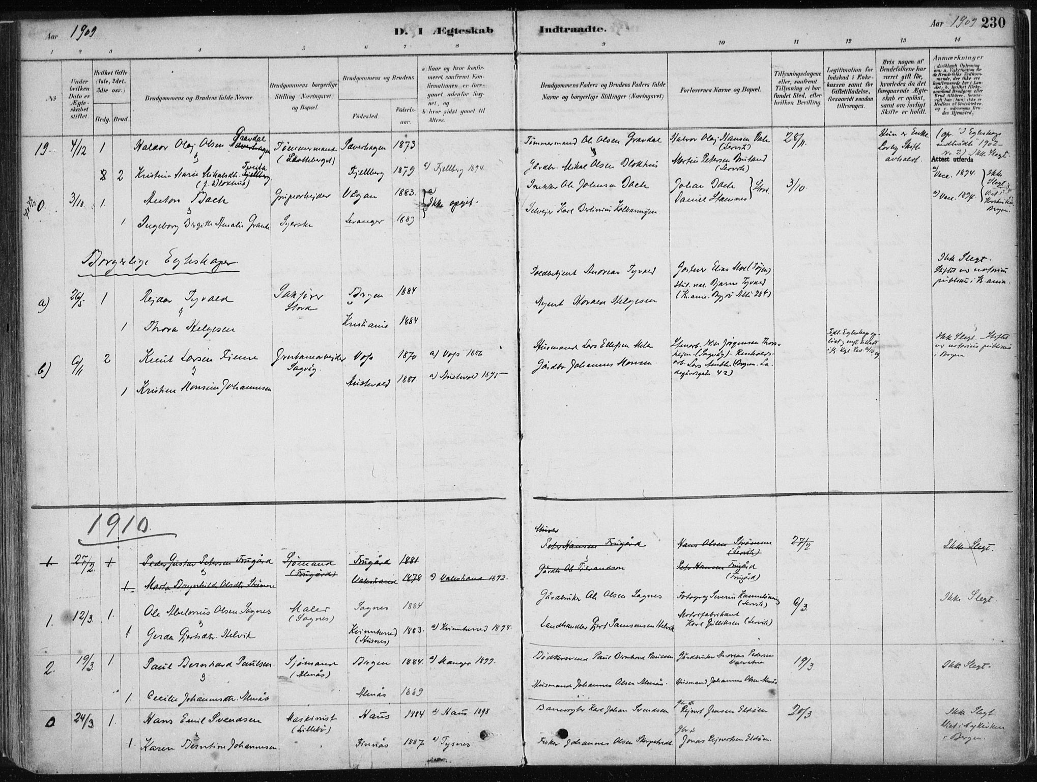 Stord sokneprestembete, SAB/A-78201/H/Haa: Parish register (official) no. B 2, 1878-1913, p. 230