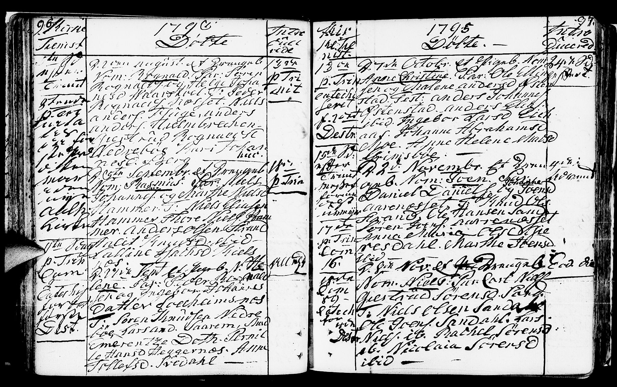 Jølster sokneprestembete, AV/SAB-A-80701/H/Haa/Haaa/L0005: Parish register (official) no. A 5, 1790-1821, p. 96-97