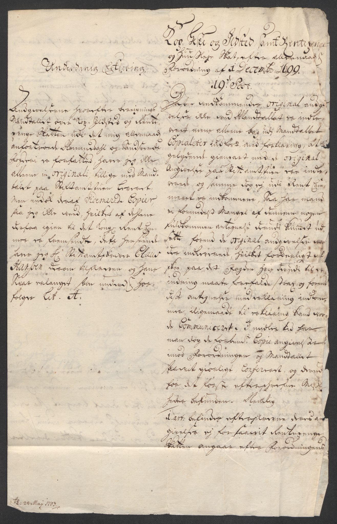 Rentekammeret inntil 1814, Reviderte regnskaper, Fogderegnskap, AV/RA-EA-4092/R24/L1579: Fogderegnskap Numedal og Sandsvær, 1701, p. 84