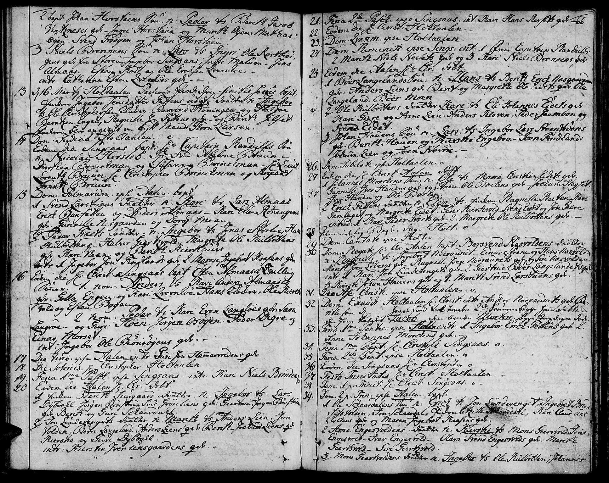 Ministerialprotokoller, klokkerbøker og fødselsregistre - Sør-Trøndelag, SAT/A-1456/685/L0952: Parish register (official) no. 685A01, 1745-1804, p. 66