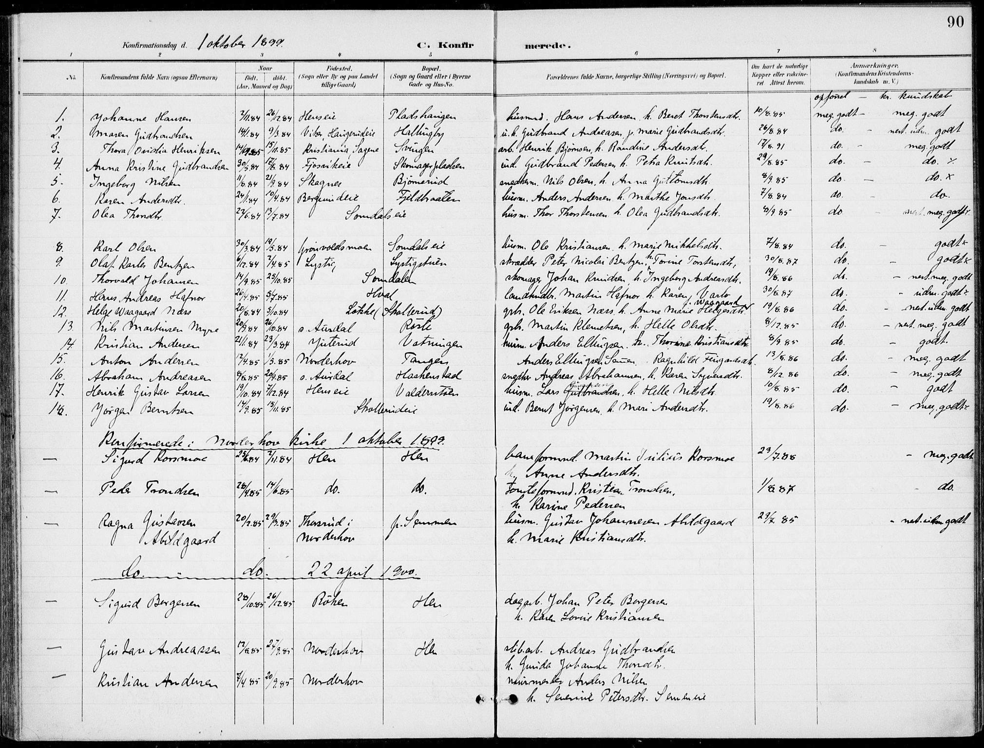 Ådal kirkebøker, AV/SAKO-A-248/F/Fb/L0002: Parish register (official) no. II 2, 1898-1917, p. 90