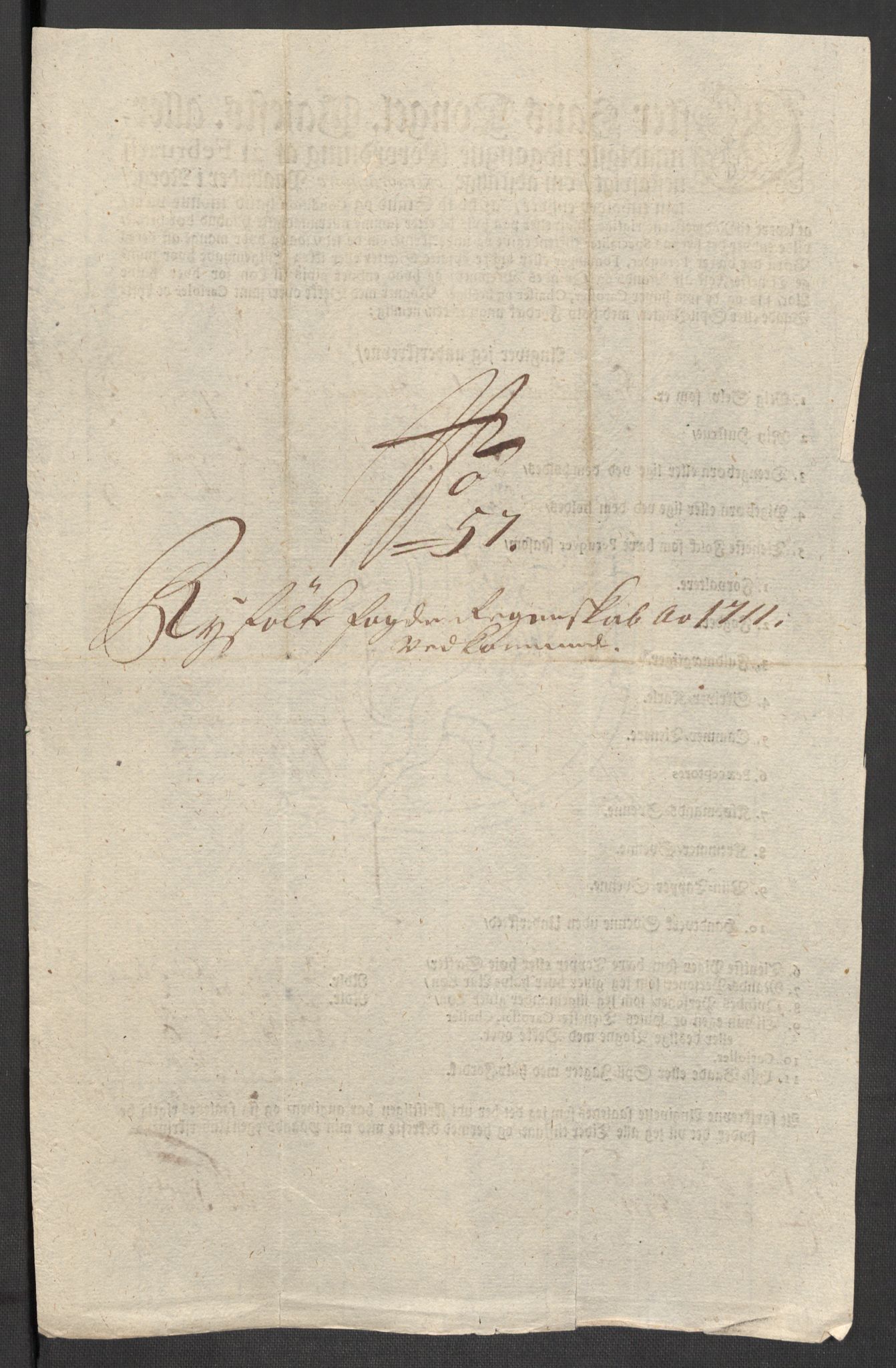 Rentekammeret inntil 1814, Reviderte regnskaper, Fogderegnskap, RA/EA-4092/R47/L2864: Fogderegnskap Ryfylke, 1711, p. 537