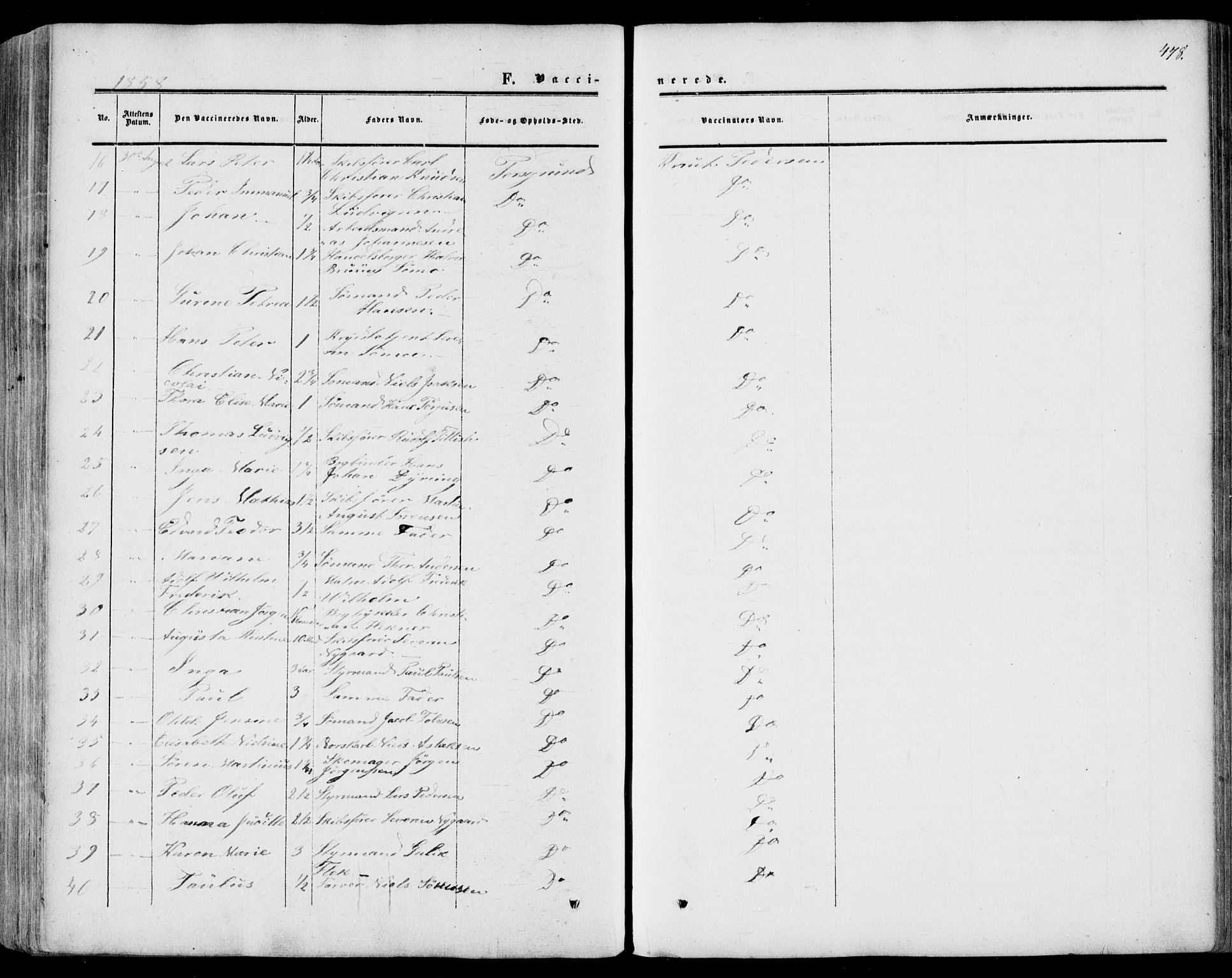 Porsgrunn kirkebøker , AV/SAKO-A-104/F/Fa/L0007: Parish register (official) no. 7, 1858-1877, p. 478