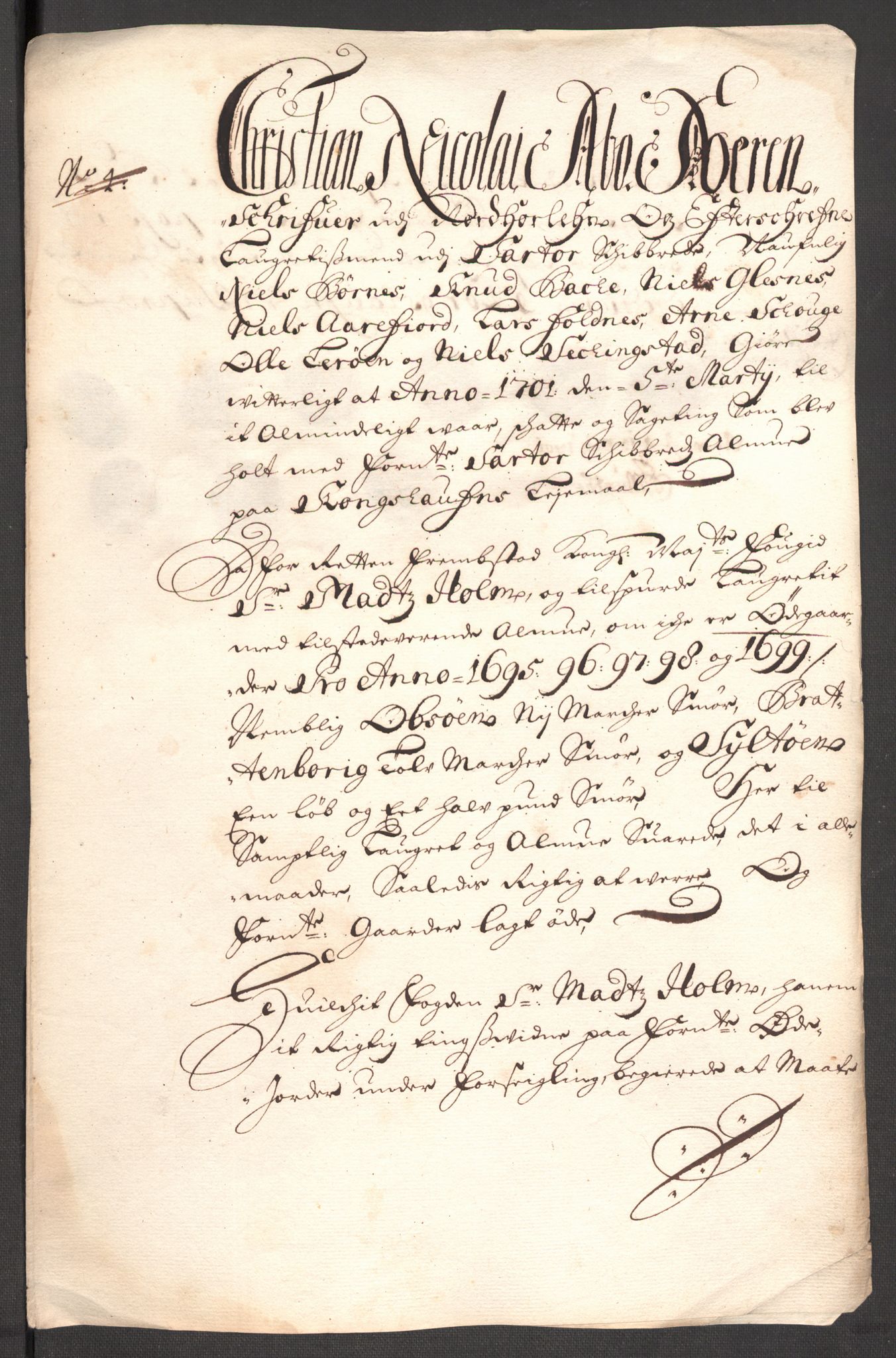 Rentekammeret inntil 1814, Reviderte regnskaper, Fogderegnskap, AV/RA-EA-4092/R51/L3184: Fogderegnskap Nordhordland og Voss, 1698-1699, p. 356