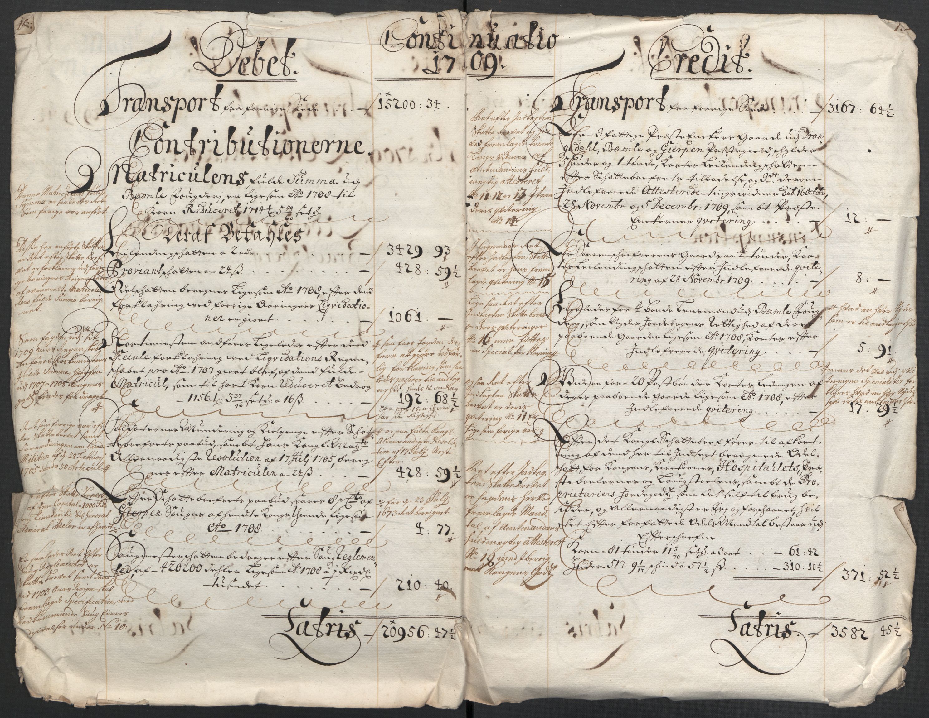 Rentekammeret inntil 1814, Reviderte regnskaper, Fogderegnskap, AV/RA-EA-4092/R36/L2118: Fogderegnskap Øvre og Nedre Telemark og Bamble, 1708-1709, p. 159