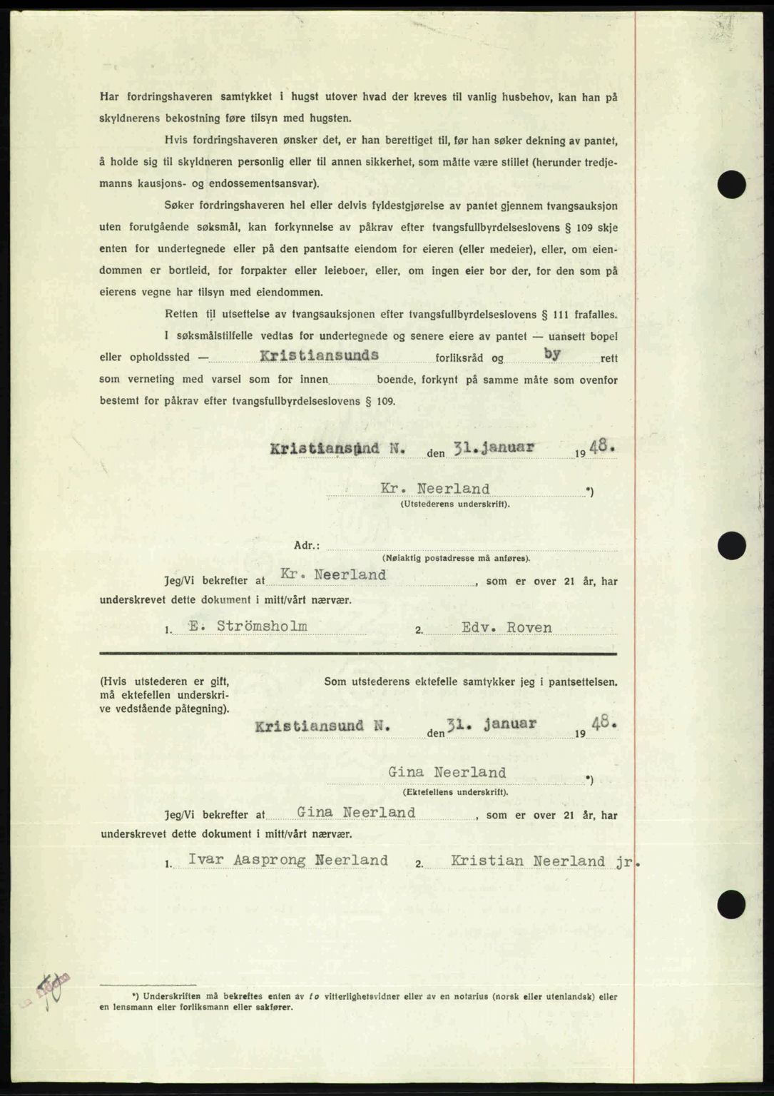 Kristiansund byfogd, AV/SAT-A-4587/A/27: Mortgage book no. 44, 1947-1948, Diary no: : 149/1948