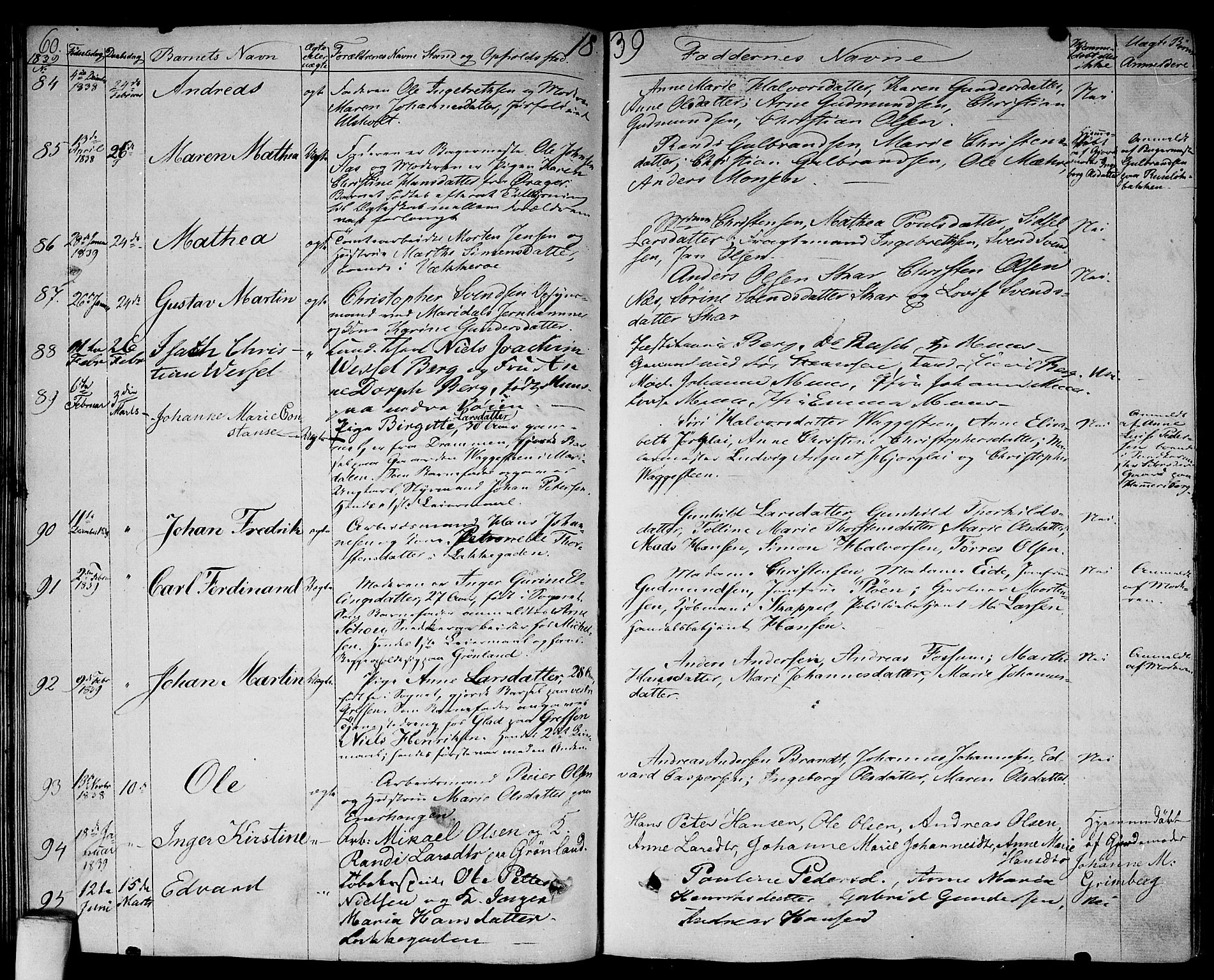 Aker prestekontor kirkebøker, AV/SAO-A-10861/F/L0016: Parish register (official) no. 16, 1827-1841, p. 60