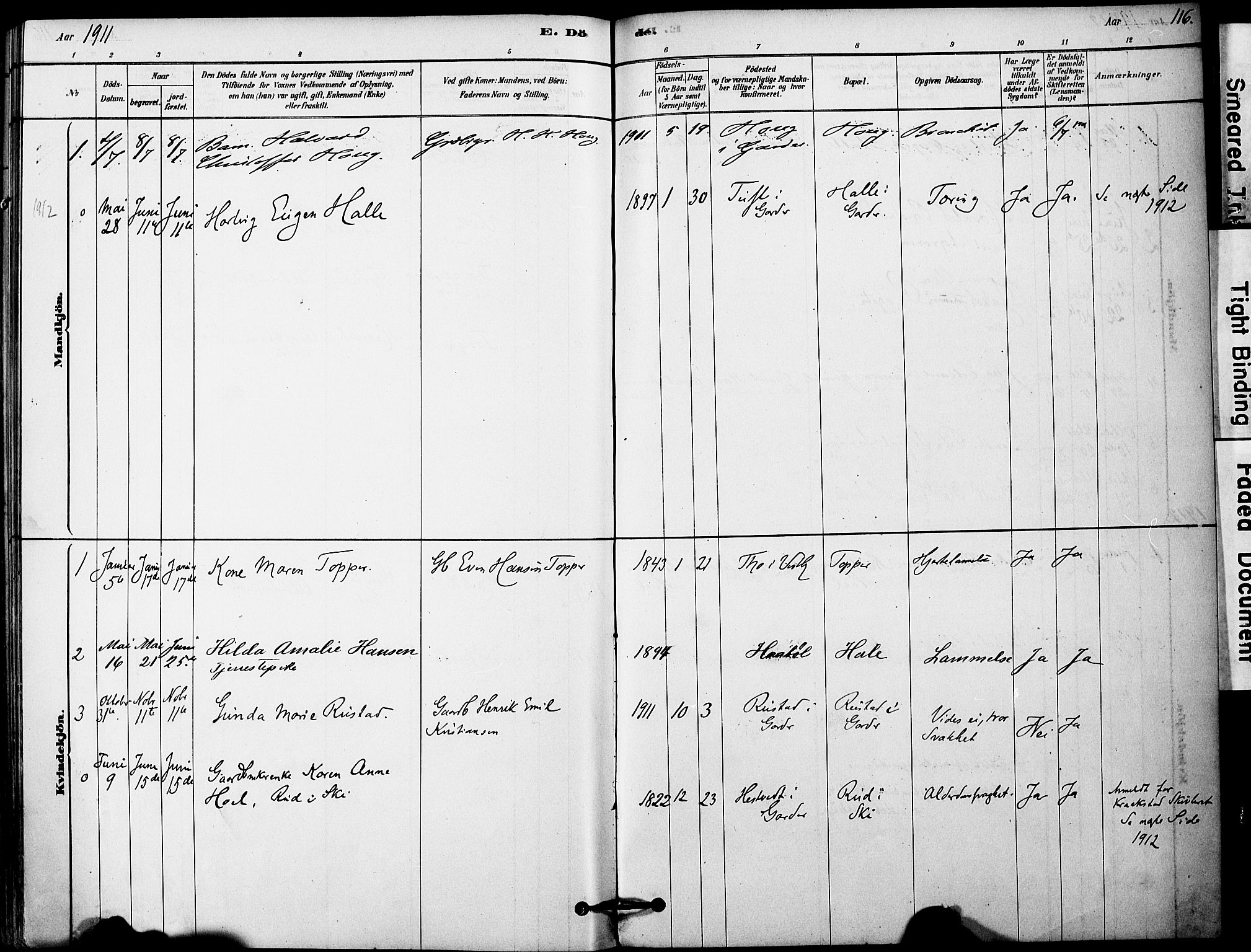 Vestby prestekontor Kirkebøker, SAO/A-10893/F/Fa/L0011: Parish register (official) no. I 11, 1878-1913, p. 116