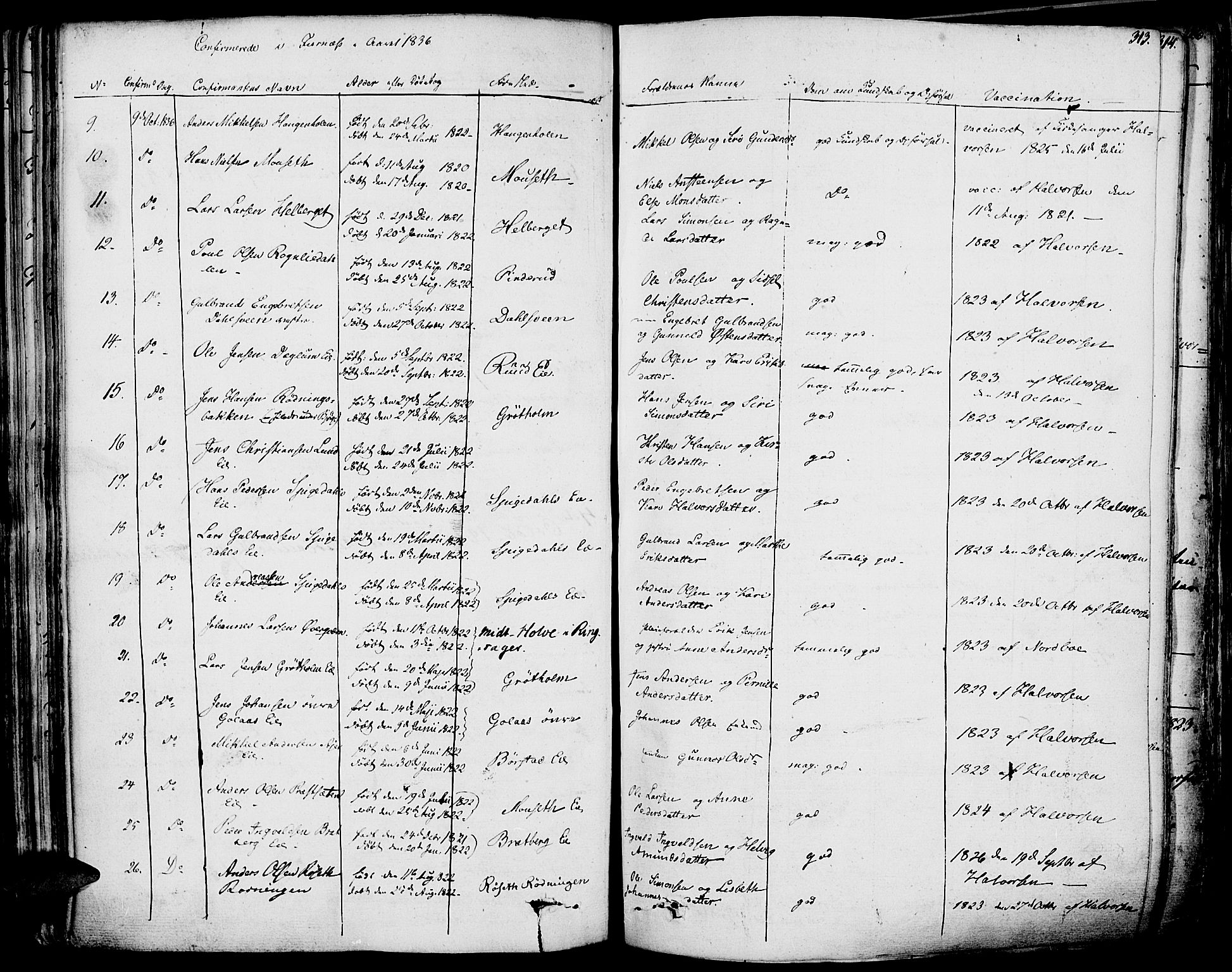 Vang prestekontor, Hedmark, AV/SAH-PREST-008/H/Ha/Haa/L0009: Parish register (official) no. 9, 1826-1841, p. 313