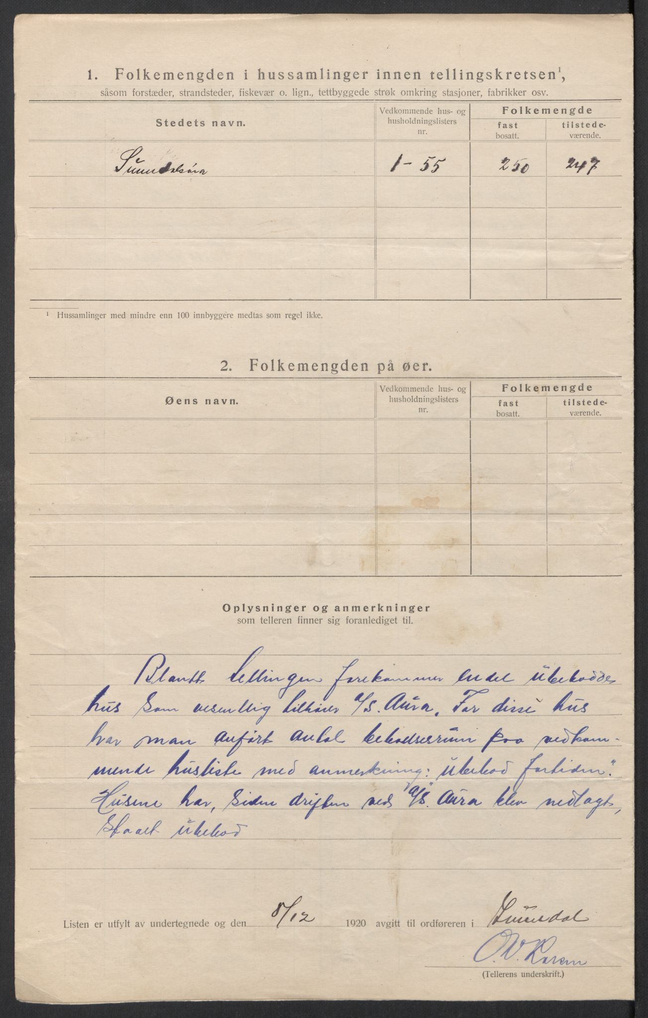 SAT, 1920 census for Sunndal, 1920, p. 17