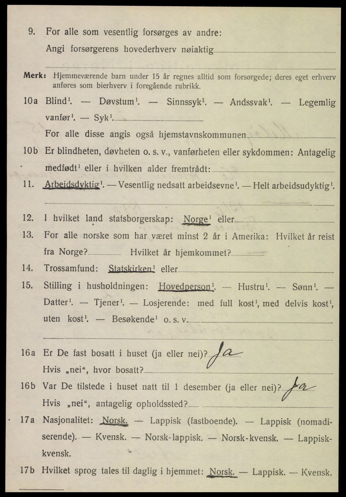 SAT, 1920 census for Meløy, 1920, p. 10072