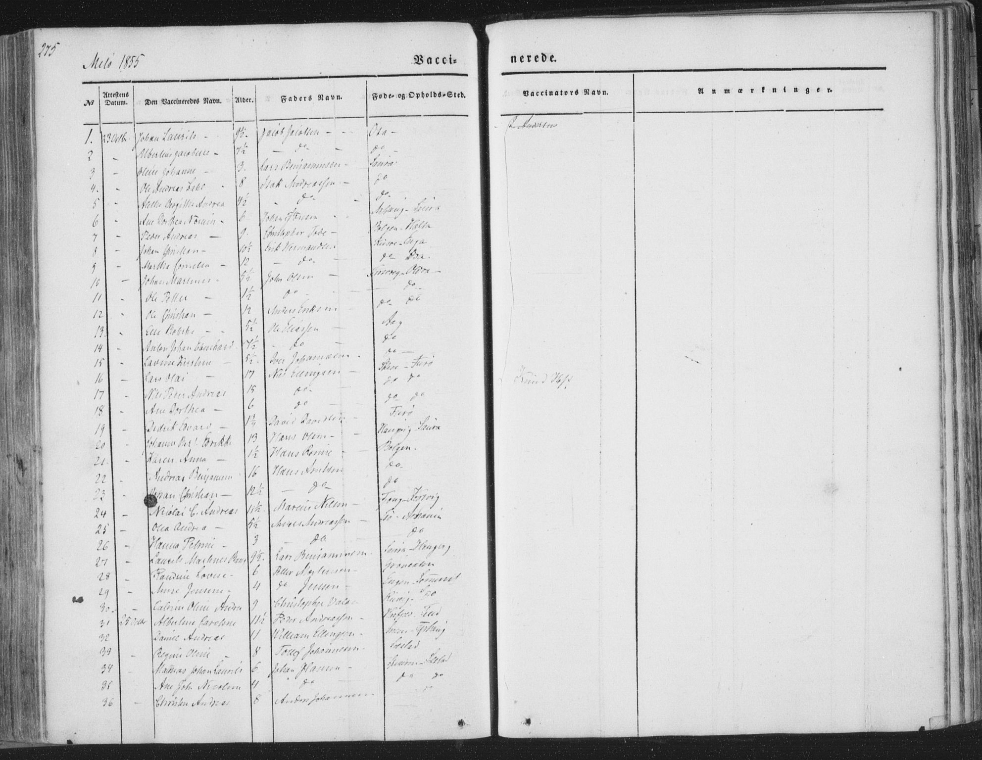Ministerialprotokoller, klokkerbøker og fødselsregistre - Nordland, SAT/A-1459/841/L0604: Parish register (official) no. 841A09 /2, 1845-1862, p. 275