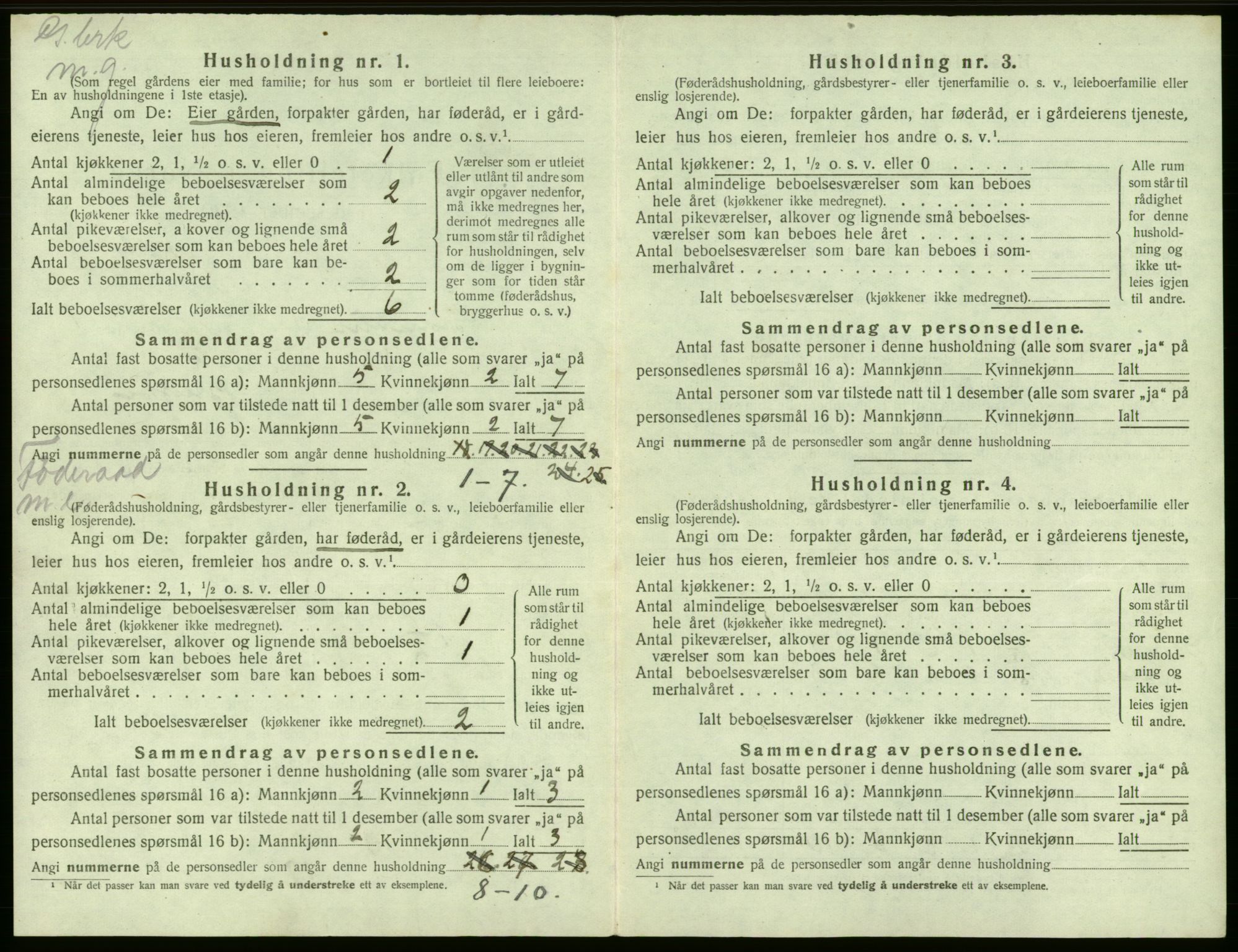 SAB, 1920 census for Granvin, 1920, p. 29