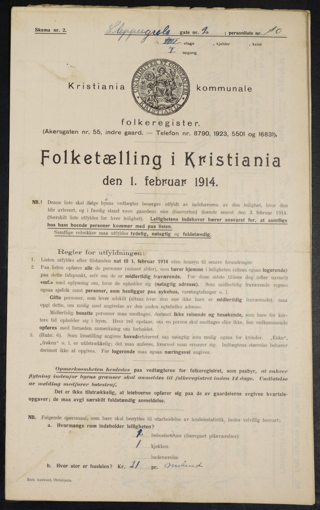 OBA, Municipal Census 1914 for Kristiania, 1914, p. 89420