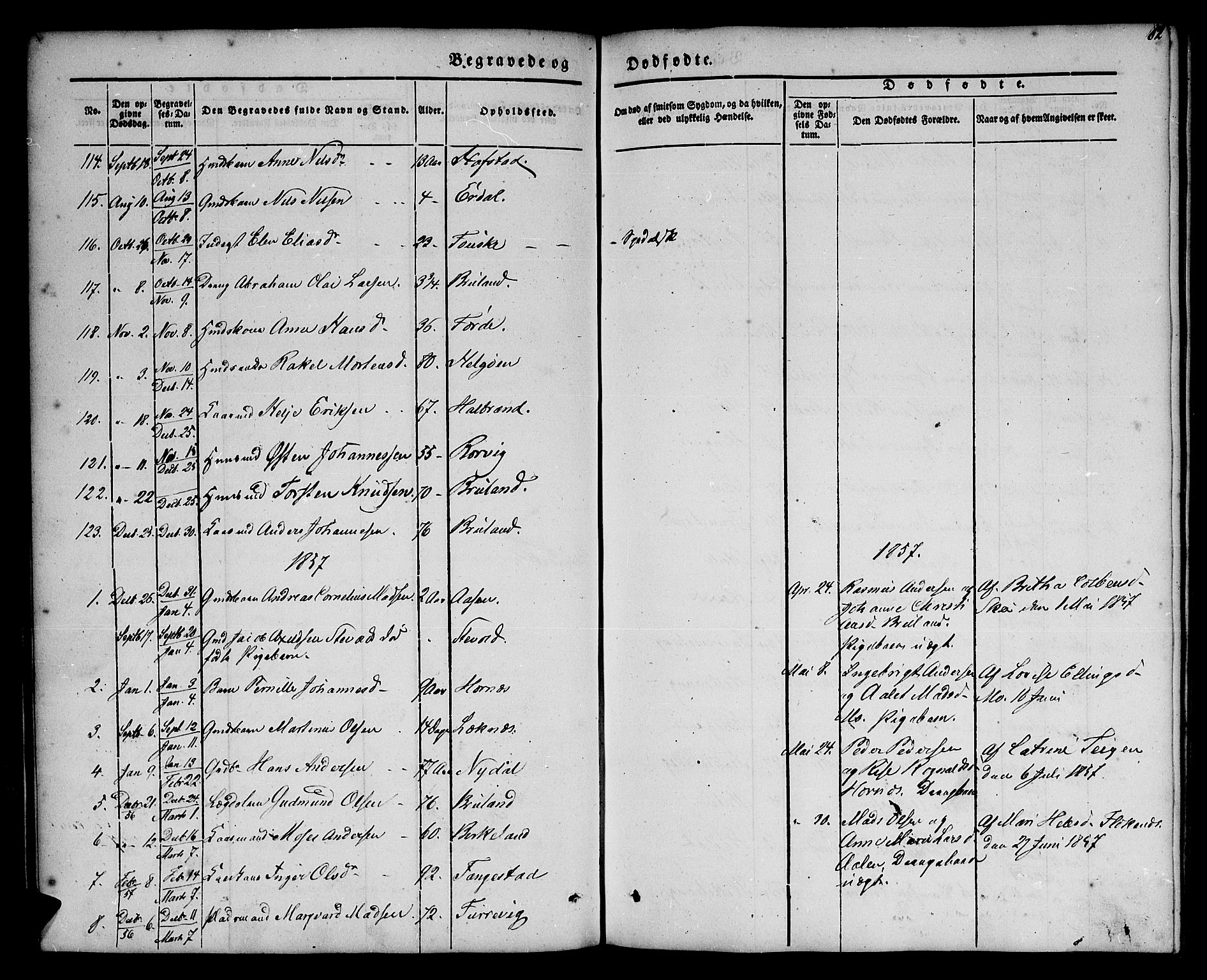 Førde sokneprestembete, SAB/A-79901/H/Haa/Haaa/L0008: Parish register (official) no. A 8, 1843-1860, p. 82