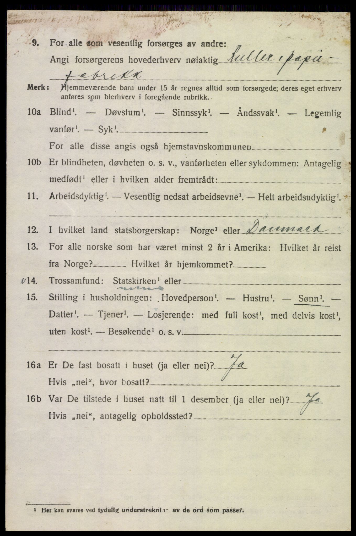 SAK, 1920 census for Vennesla, 1920, p. 4125