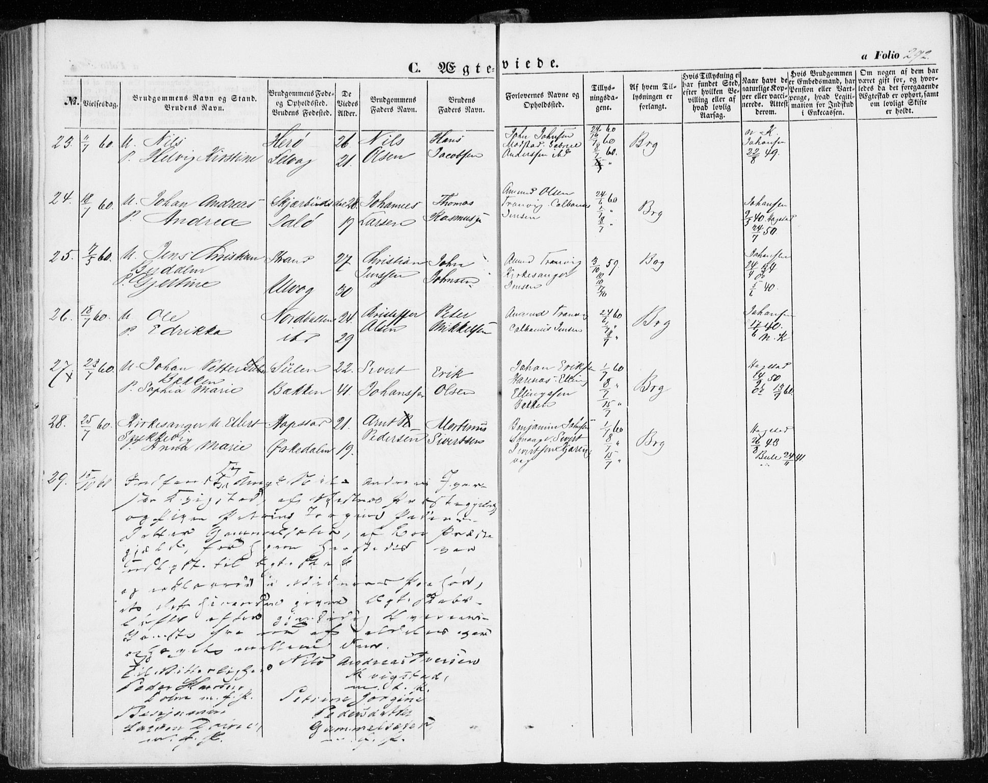 Ministerialprotokoller, klokkerbøker og fødselsregistre - Sør-Trøndelag, AV/SAT-A-1456/634/L0530: Parish register (official) no. 634A06, 1852-1860, p. 292