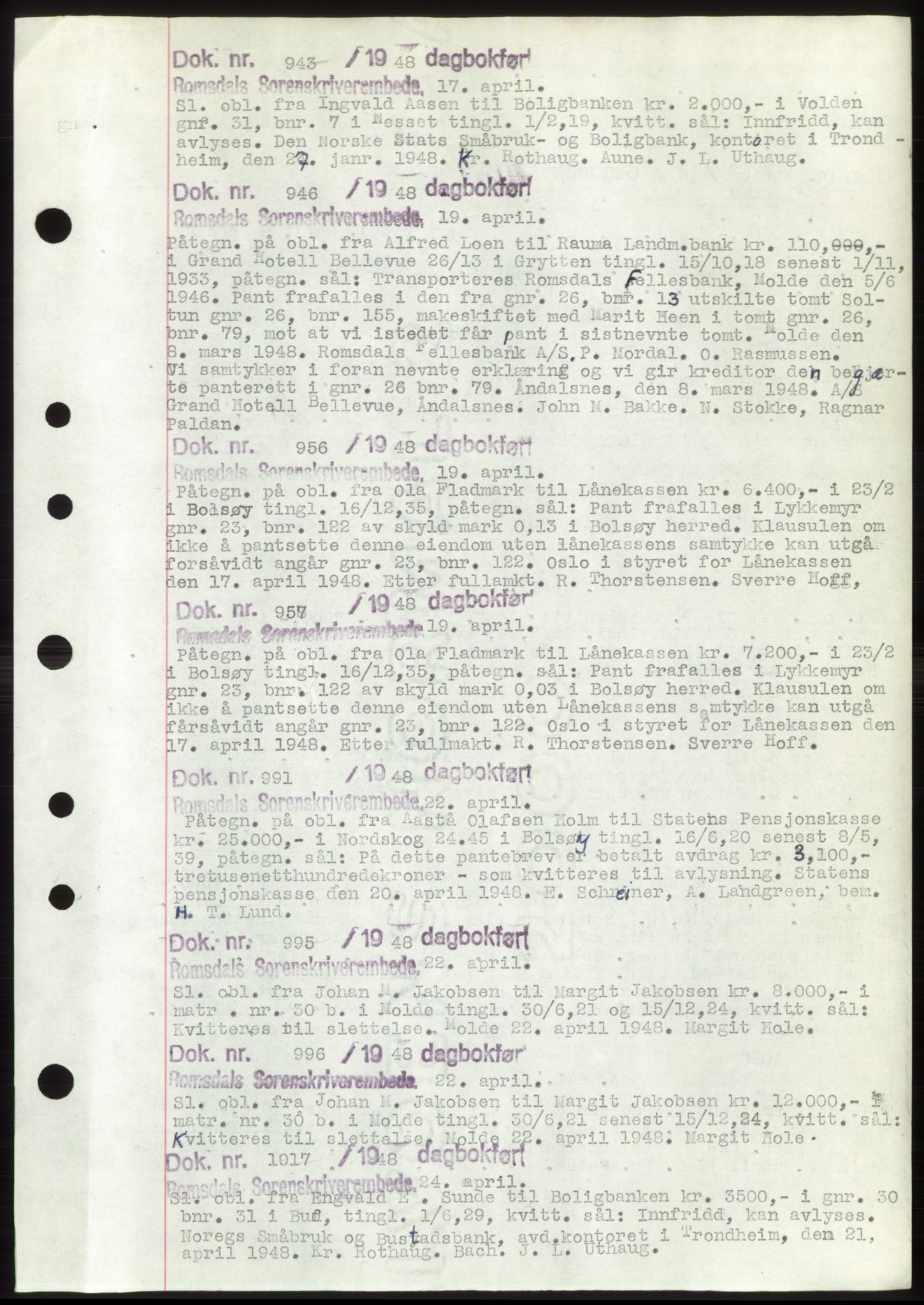 Romsdal sorenskriveri, AV/SAT-A-4149/1/2/2C: Mortgage book no. C1b, 1946-1949, Deed date: 17.04.1948