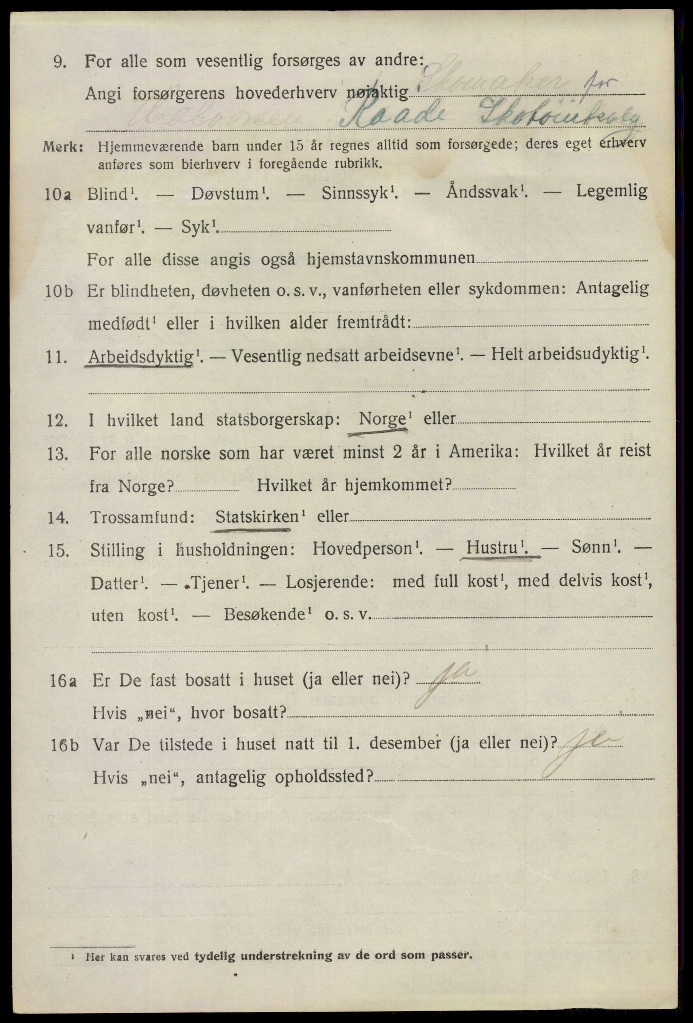 SAO, 1920 census for Tune, 1920, p. 3045