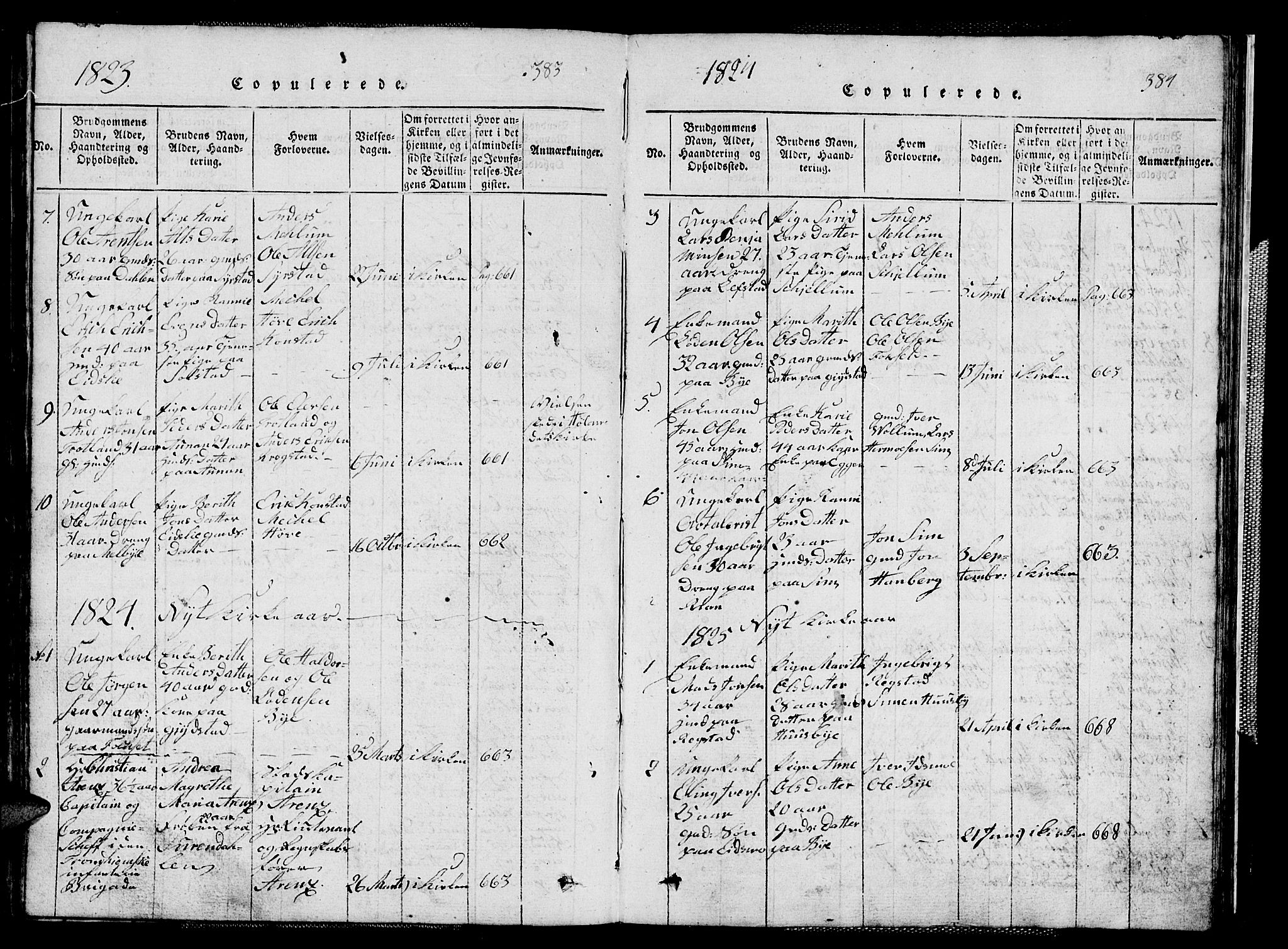 Ministerialprotokoller, klokkerbøker og fødselsregistre - Sør-Trøndelag, SAT/A-1456/667/L0796: Parish register (copy) no. 667C01, 1817-1836, p. 383-384