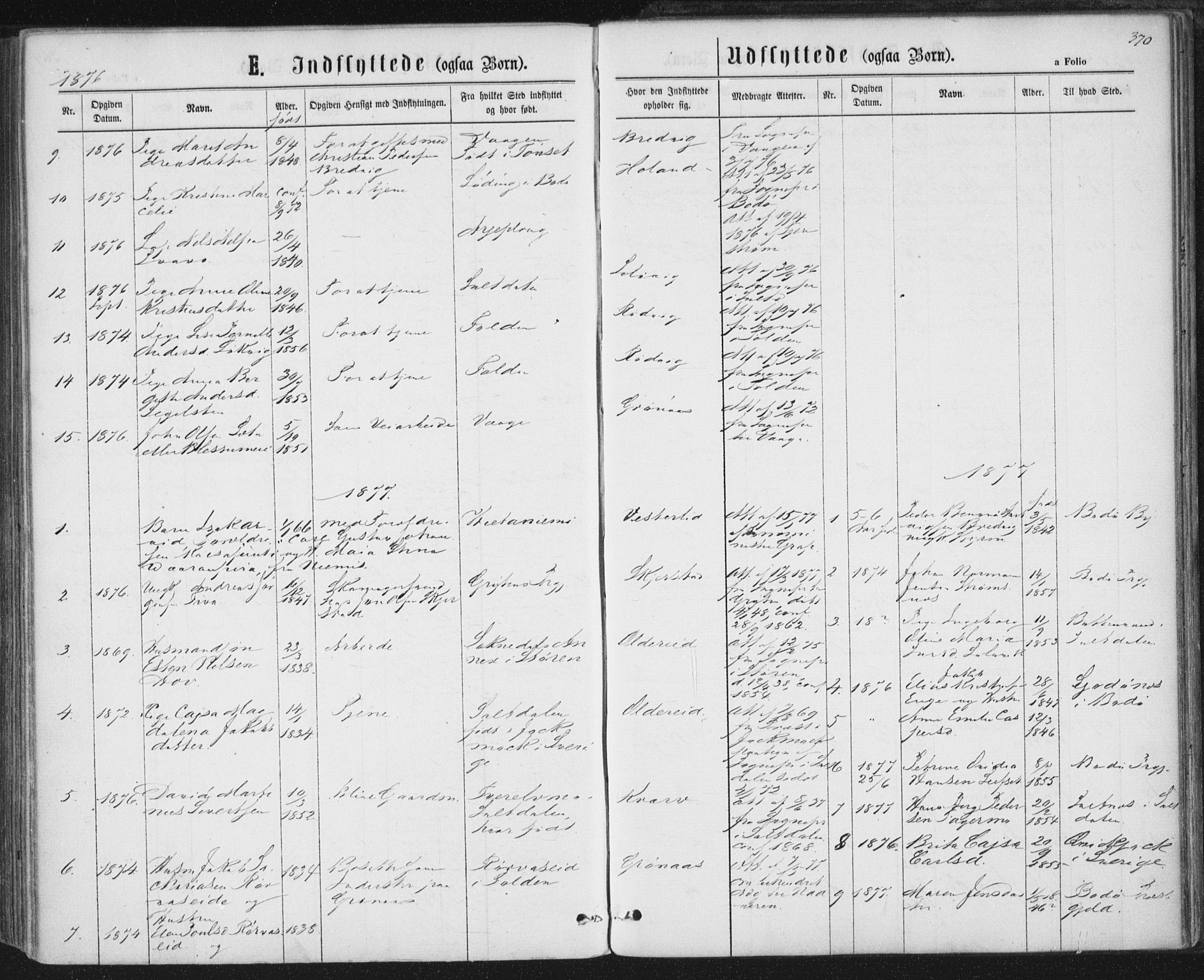 Ministerialprotokoller, klokkerbøker og fødselsregistre - Nordland, AV/SAT-A-1459/852/L0739: Parish register (official) no. 852A09, 1866-1877, p. 370