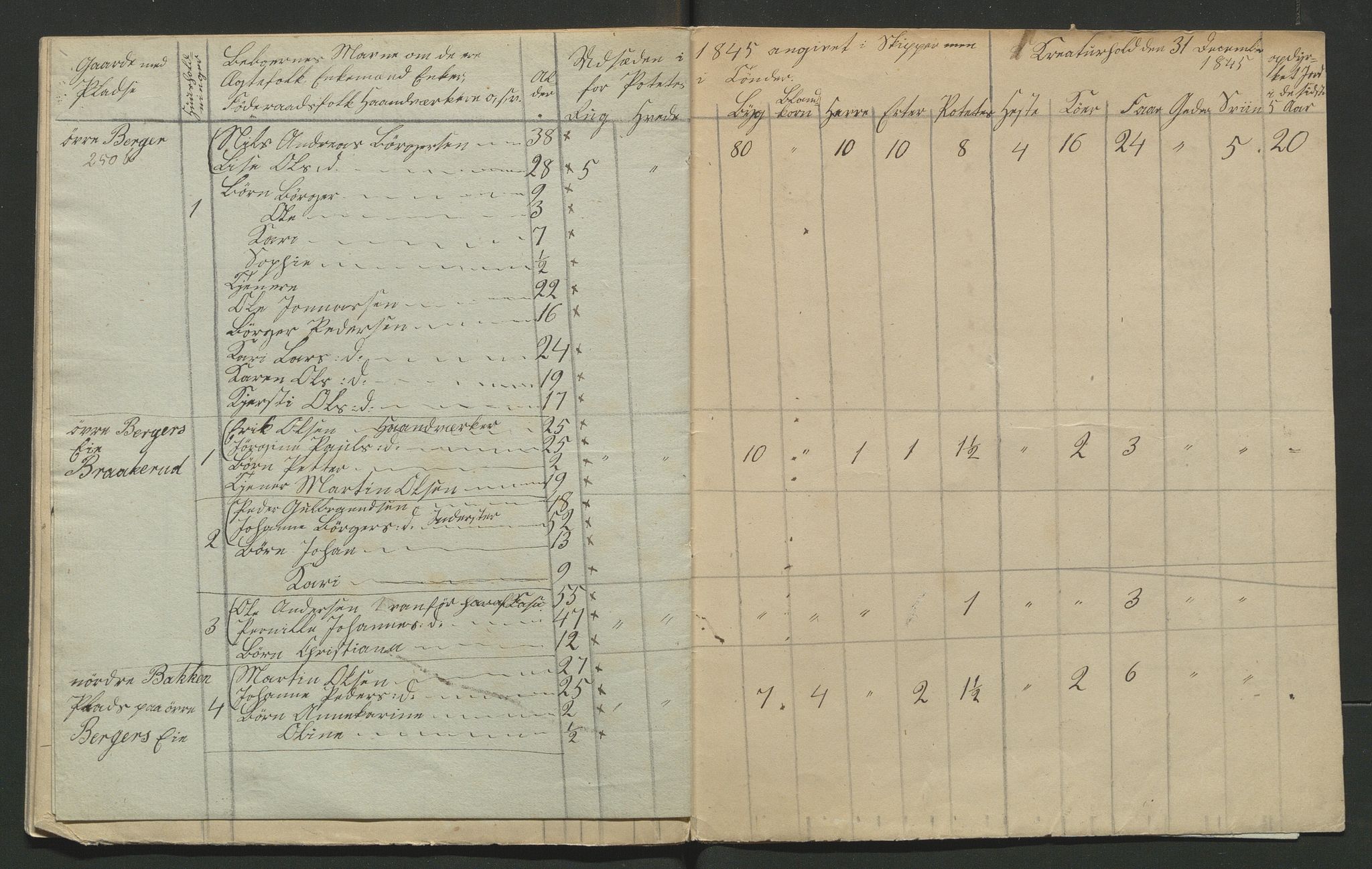 SAH, 1845 Census for Jevnaker parish, 1845, p. 156