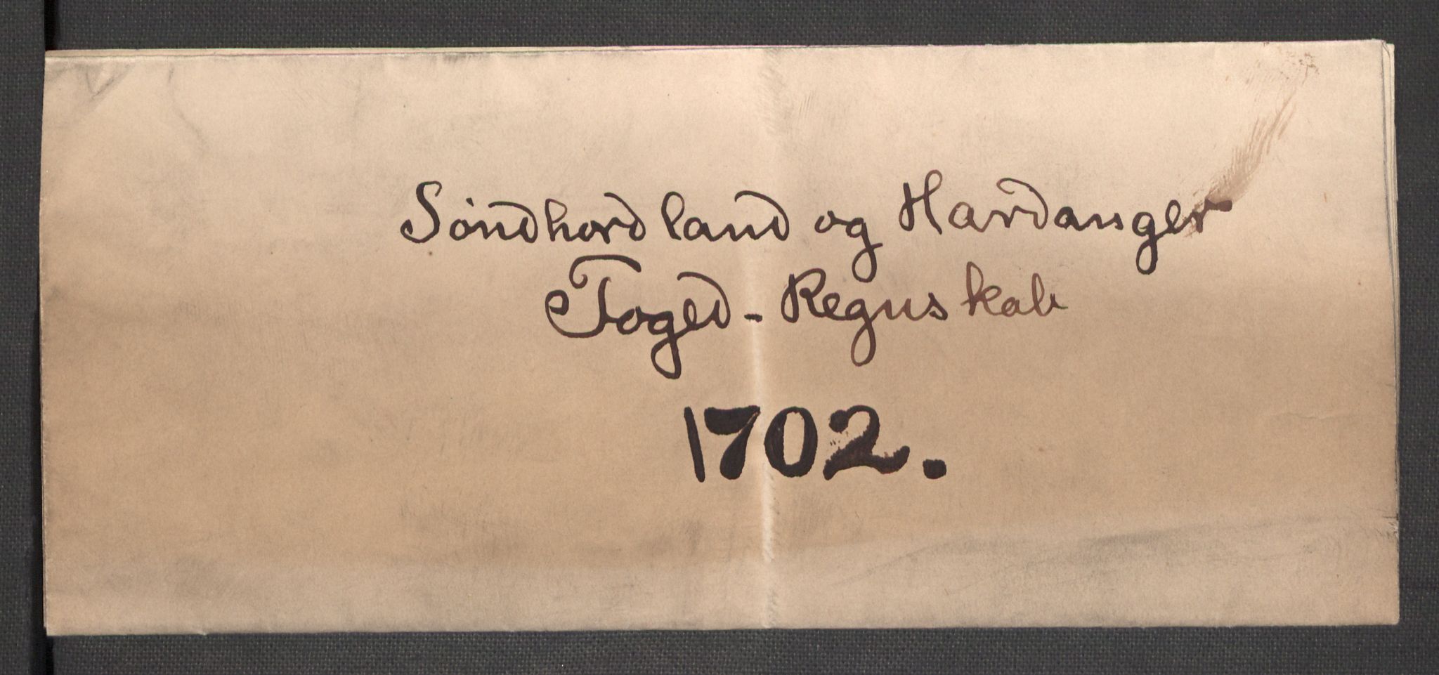 Rentekammeret inntil 1814, Reviderte regnskaper, Fogderegnskap, AV/RA-EA-4092/R48/L2980: Fogderegnskap Sunnhordland og Hardanger, 1702, p. 3