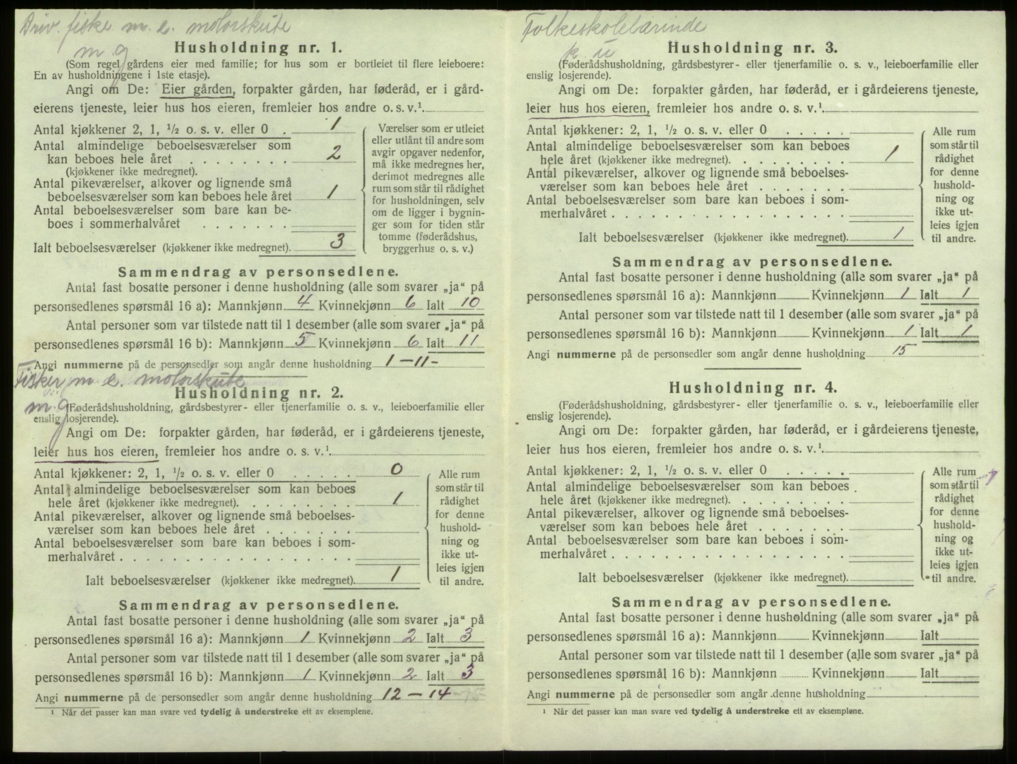 SAB, 1920 census for Selje, 1920, p. 1132