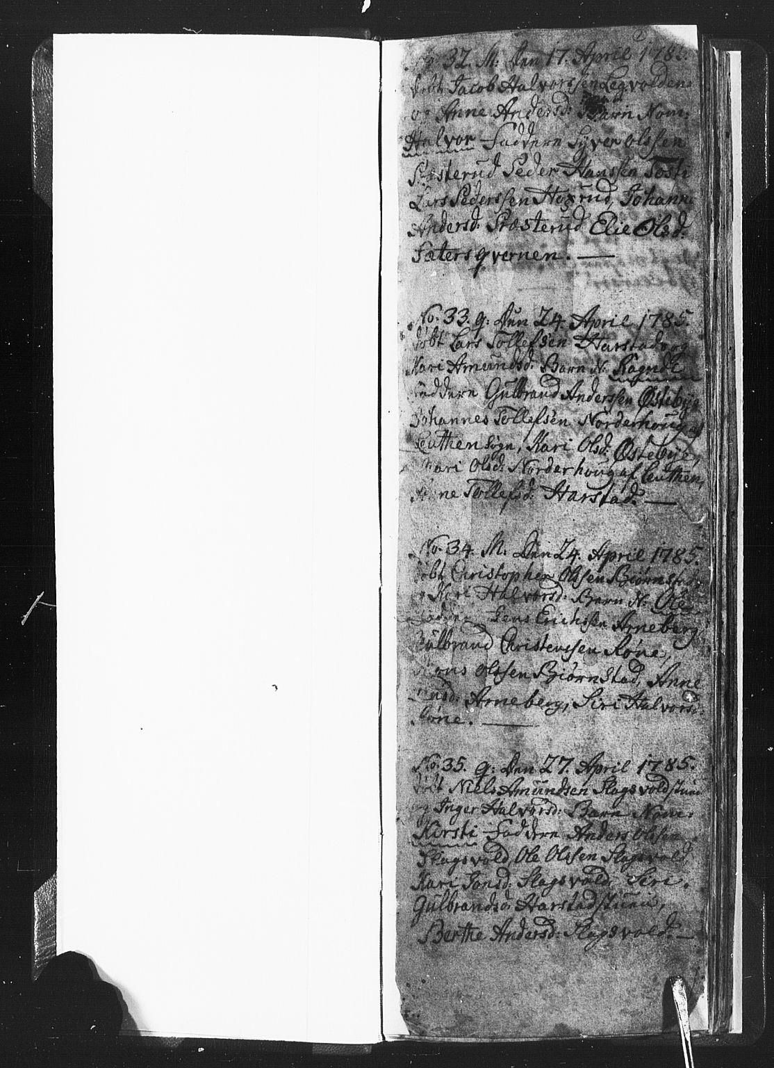 Romedal prestekontor, SAH/PREST-004/L/L0001: Parish register (copy) no. 1, 1785-1794, p. 1