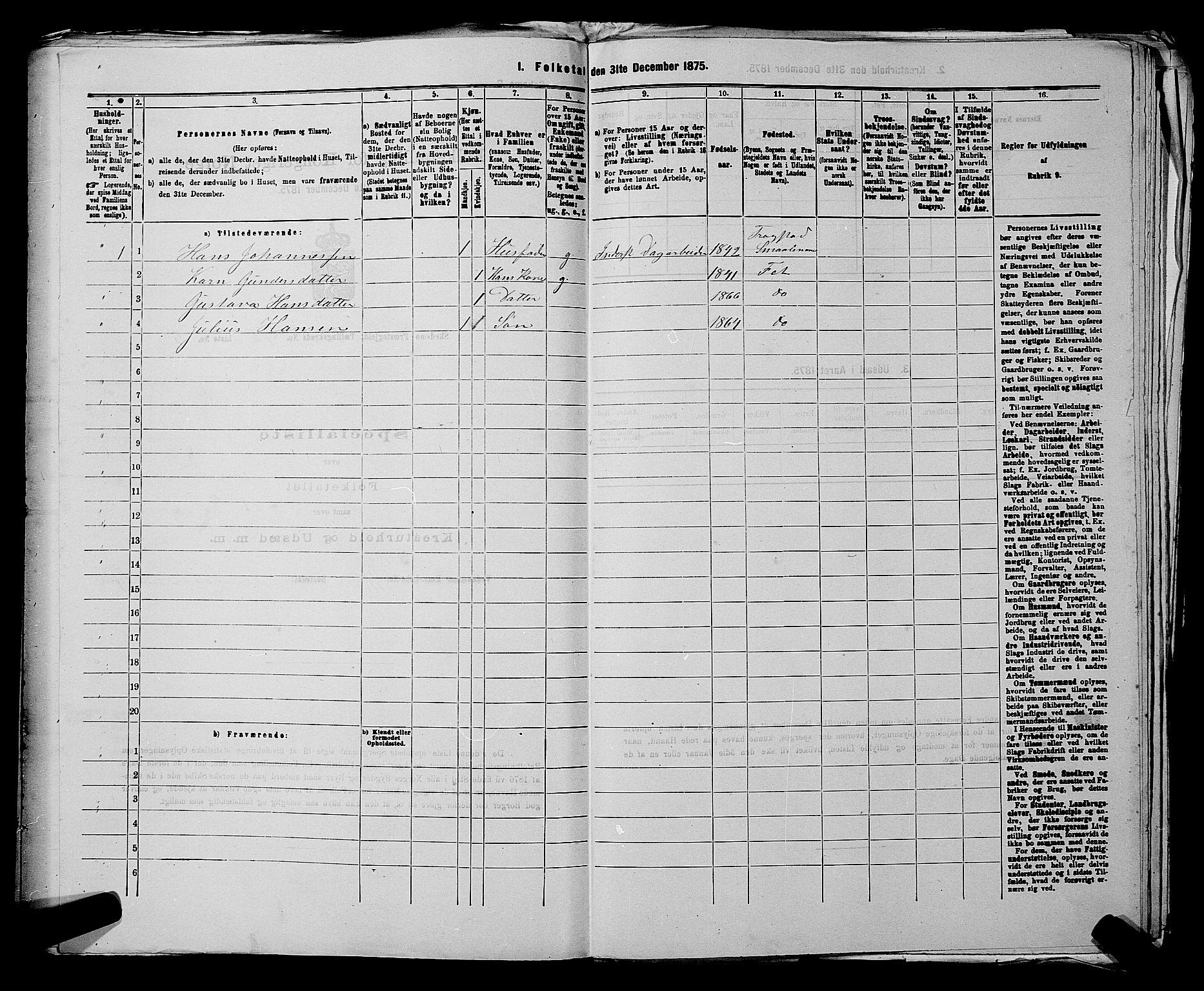 RA, 1875 census for 0231P Skedsmo, 1875, p. 582