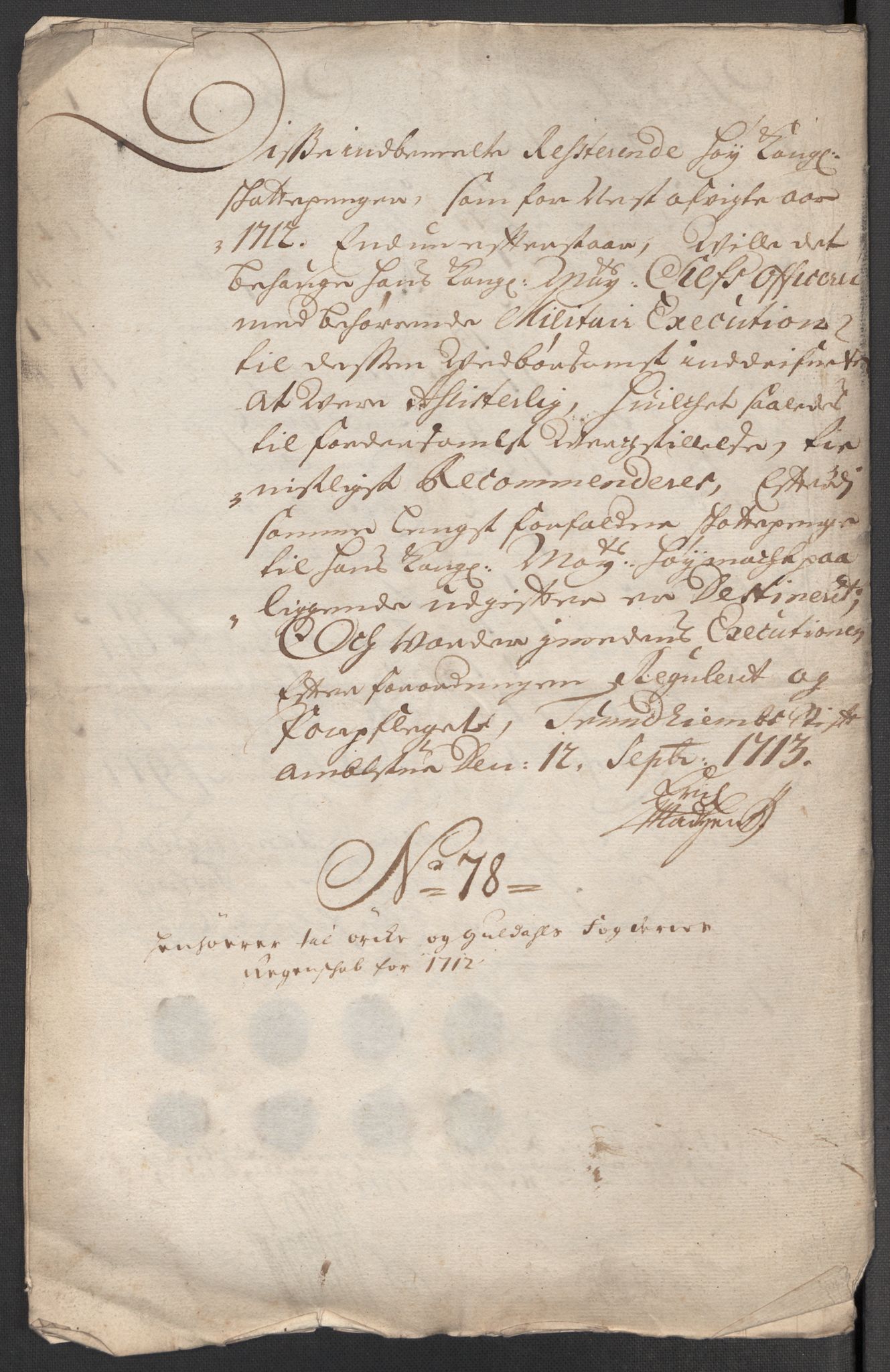 Rentekammeret inntil 1814, Reviderte regnskaper, Fogderegnskap, AV/RA-EA-4092/R60/L3963: Fogderegnskap Orkdal og Gauldal, 1712, p. 521