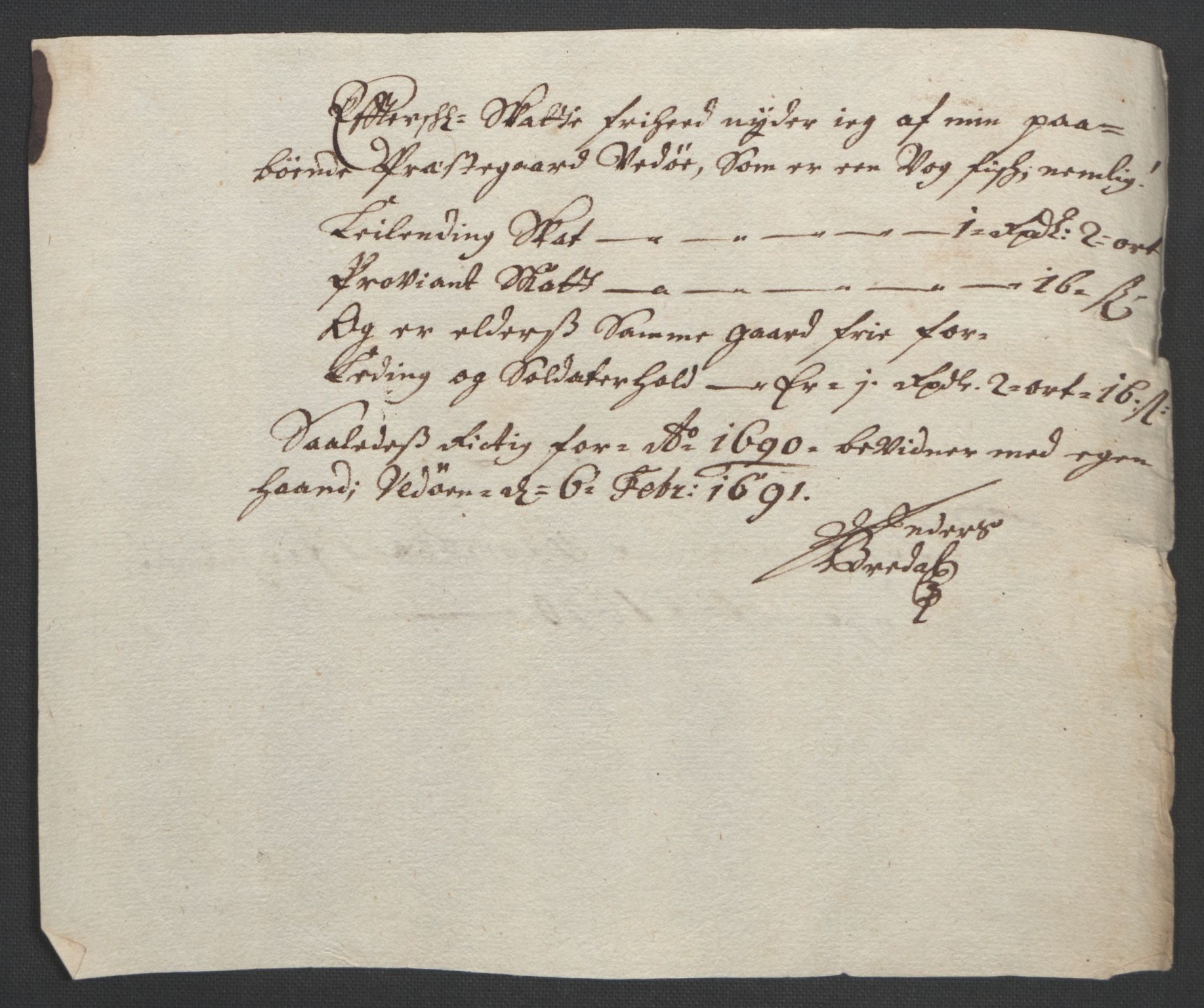 Rentekammeret inntil 1814, Reviderte regnskaper, Fogderegnskap, RA/EA-4092/R55/L3649: Fogderegnskap Romsdal, 1690-1691, p. 164